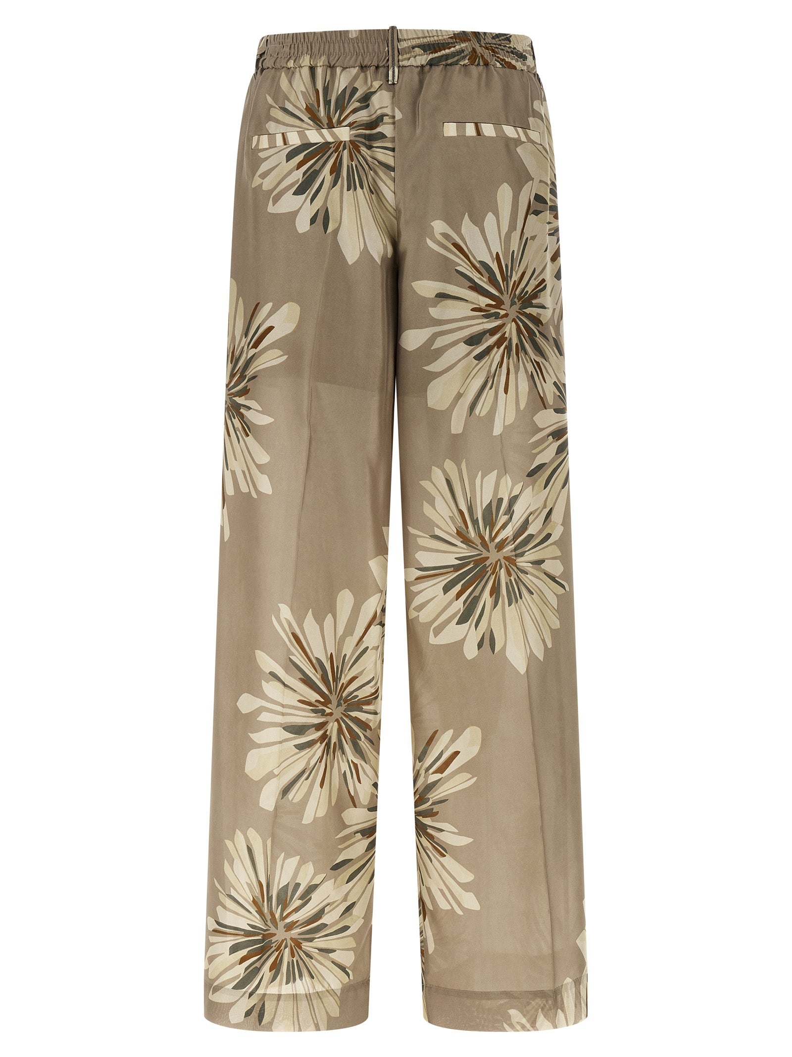 Brunello Cucinelli Bicolor Silk Casual Pants Brunello Cucinelli