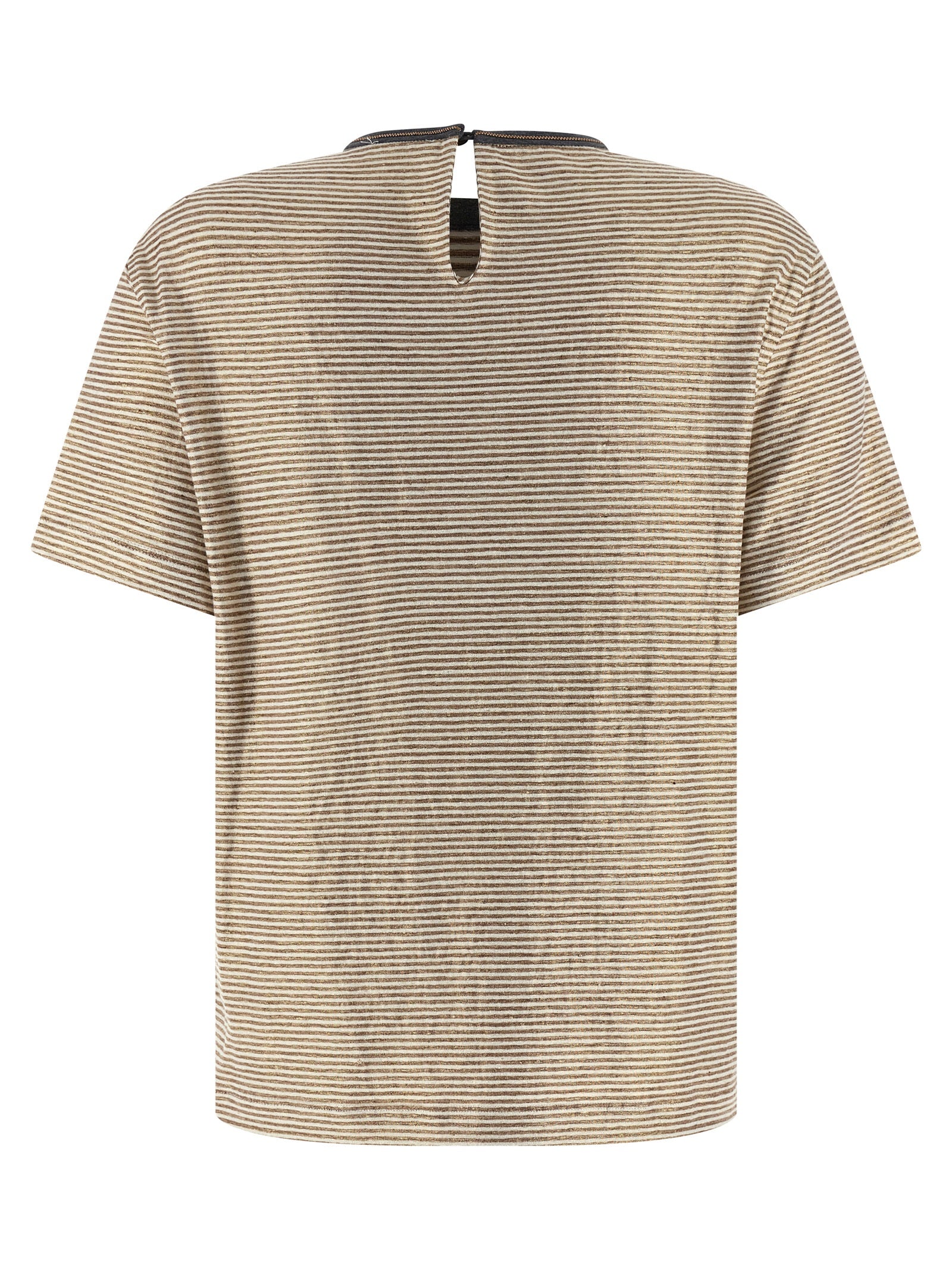 Brunello Cucinelli Multicolor Linen T-Shirt Brunello Cucinelli