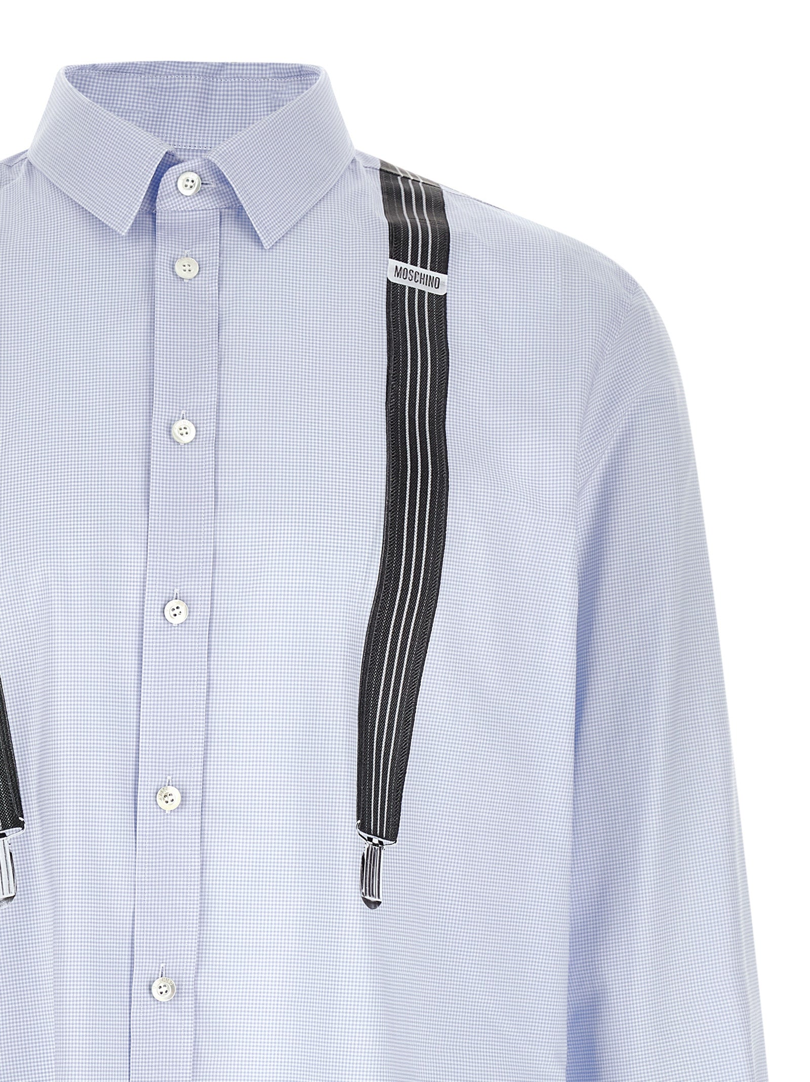 Moschino Blue Cotton Blouse Moschino