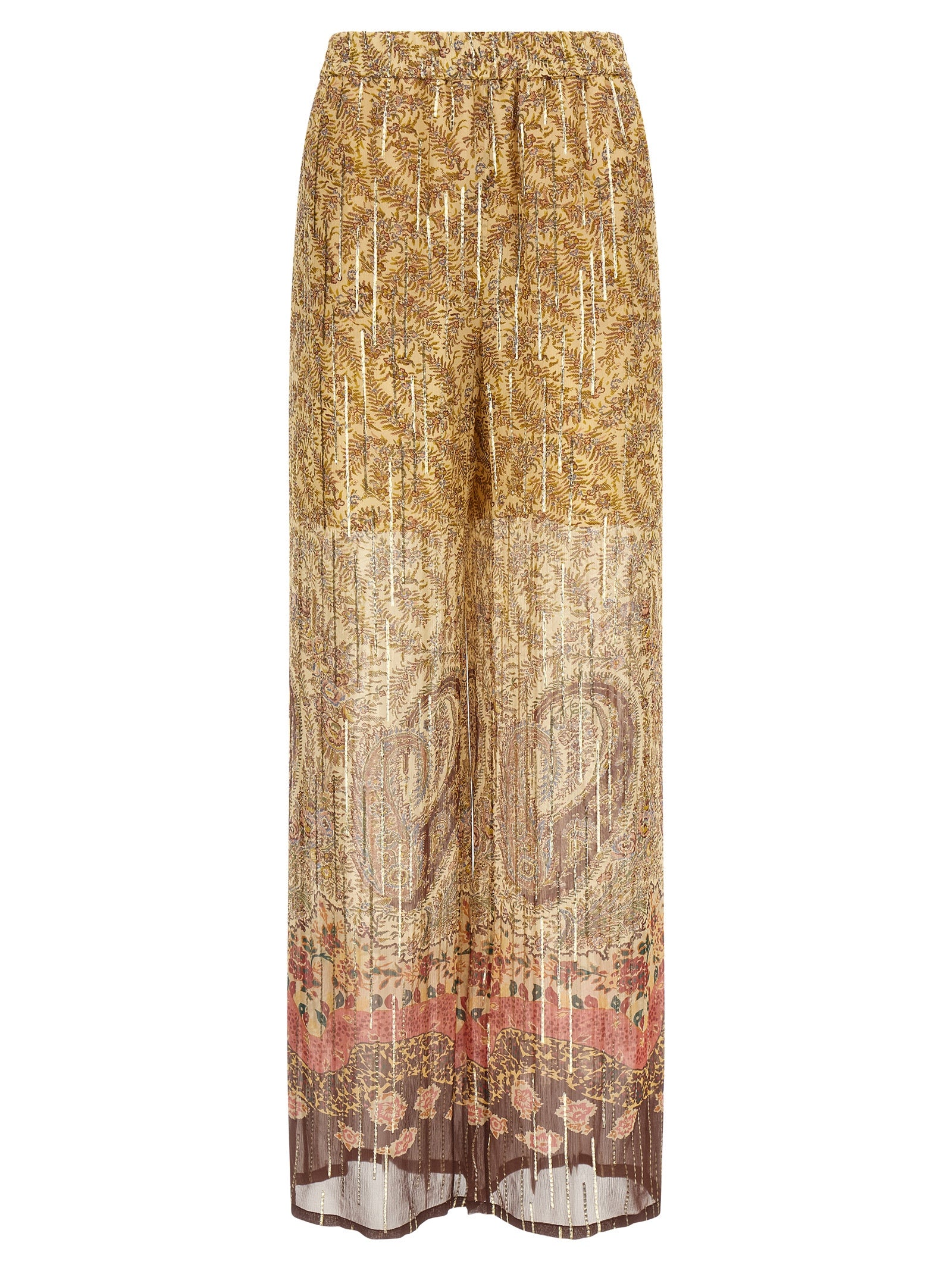 Valentino Garavani Multicolor Silk Casual Pants Valentino Garavani