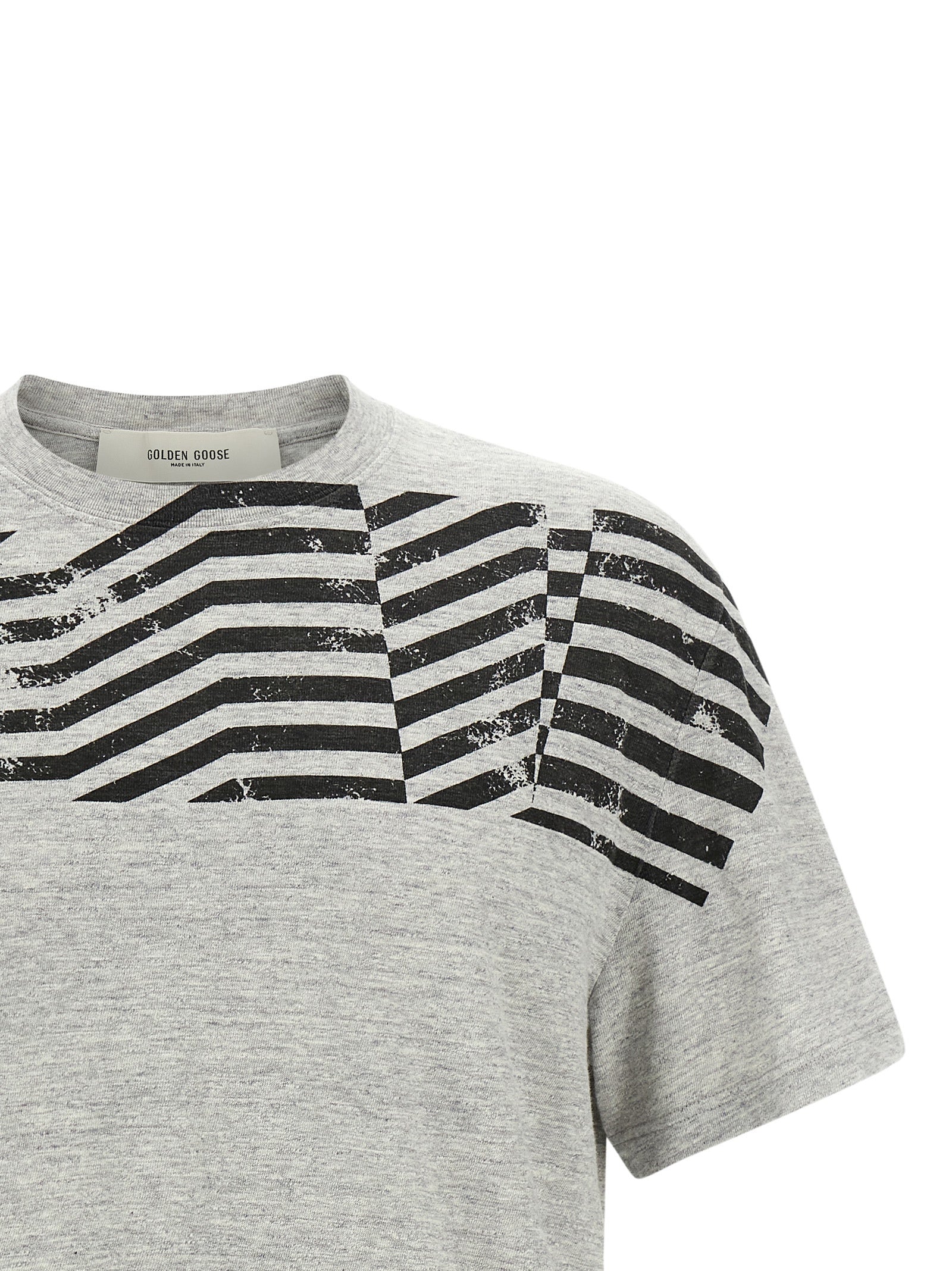 Golden Goose Gray Cotton T-Shirt Golden Goose