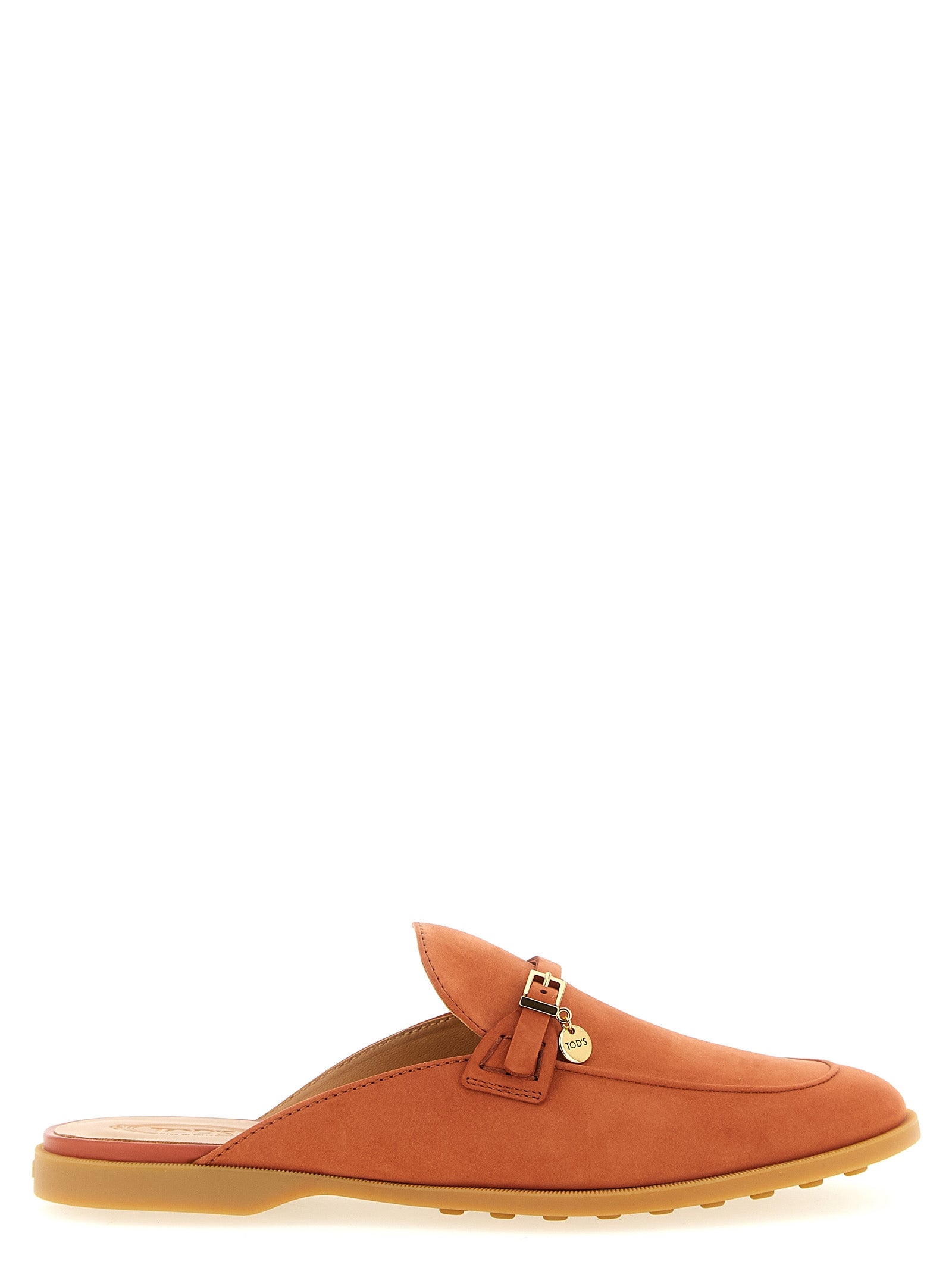 Tod's Orange Calfskin Mules Tod's