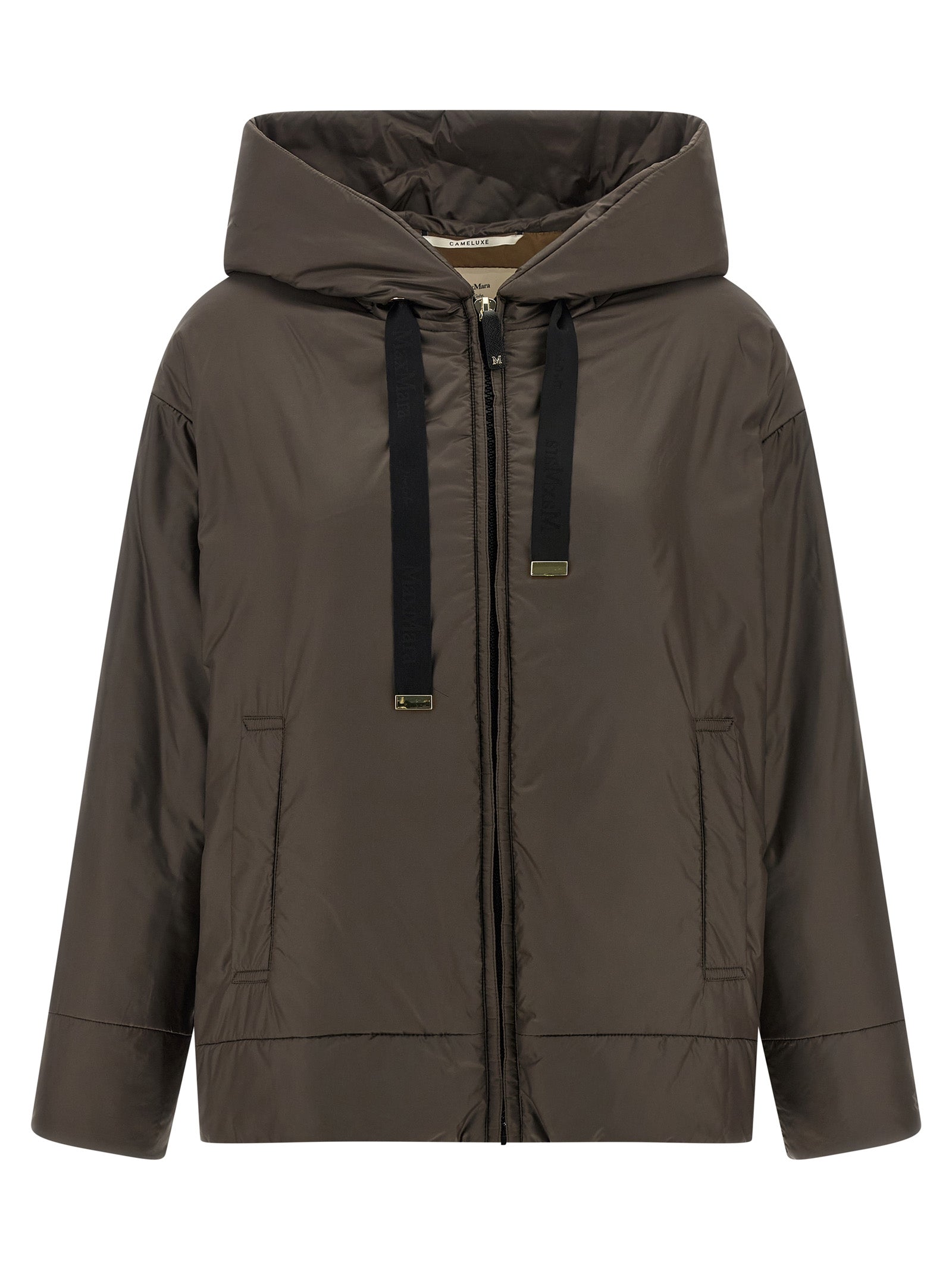 Max Mara Brown Polyester Shell Jacket Max Mara
