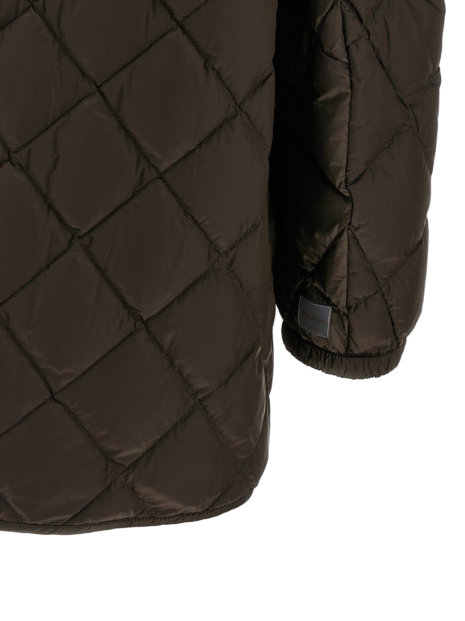 Max Mara Brown Polyamide Full-Length Jacket Max Mara