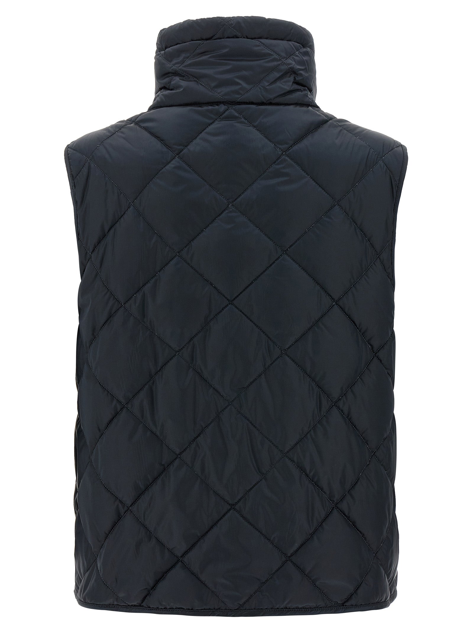 Max Mara Blue Polyamide Sleeveless Jacket Max Mara