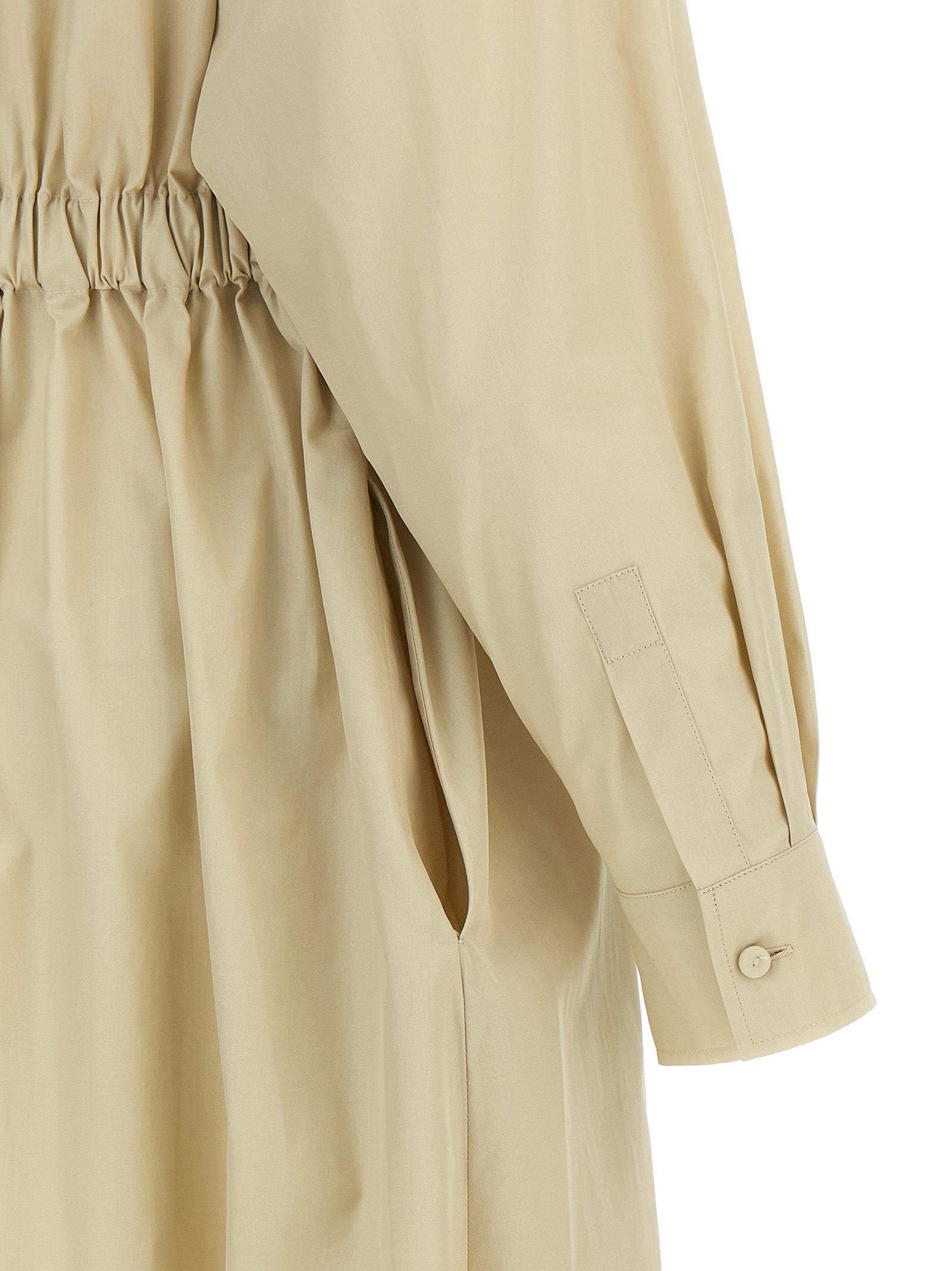 Max Mara Beige Cotton Long Dress Max Mara
