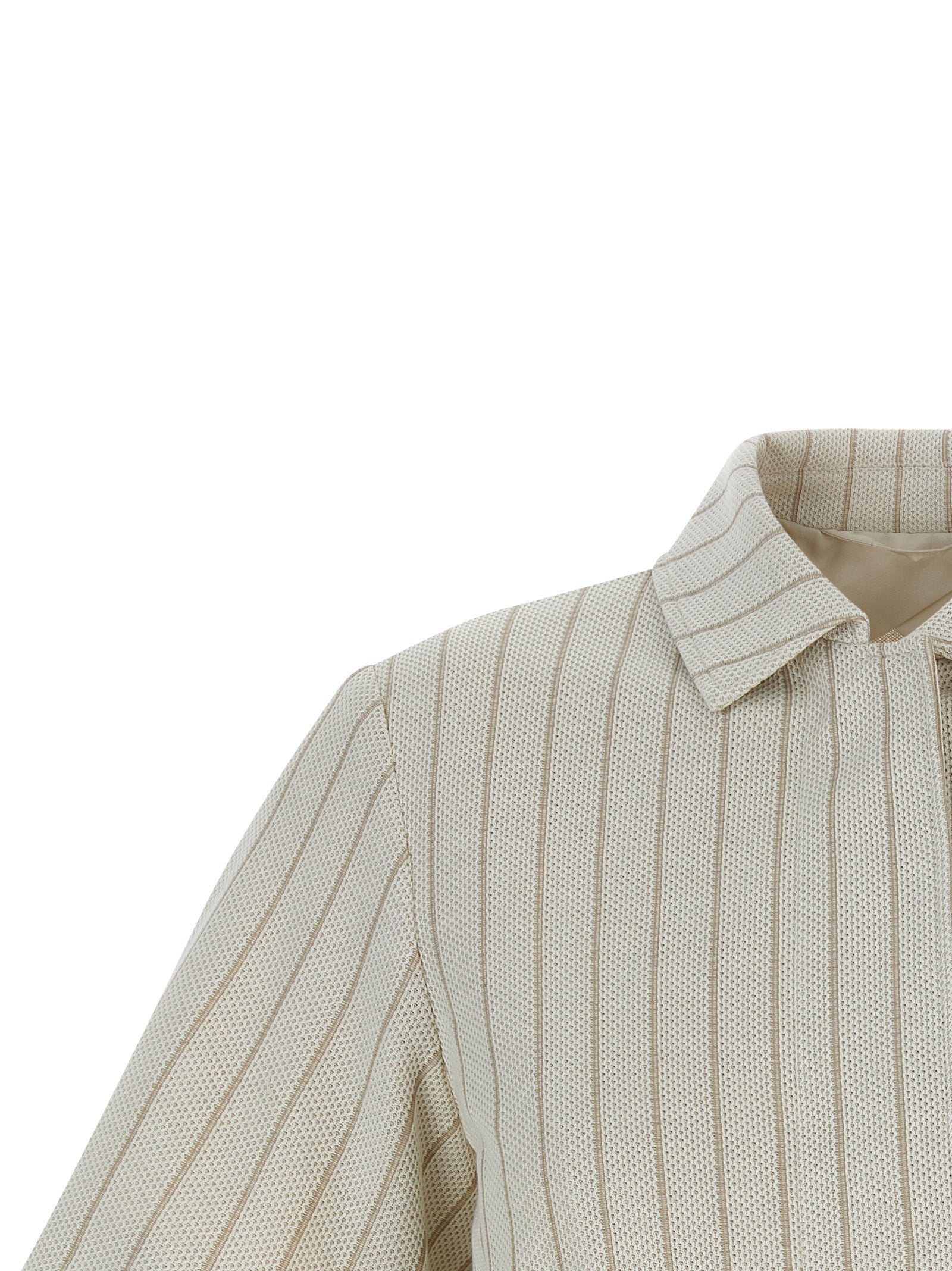 Max Mara Beige Cotton Full-Length Jacket Max Mara