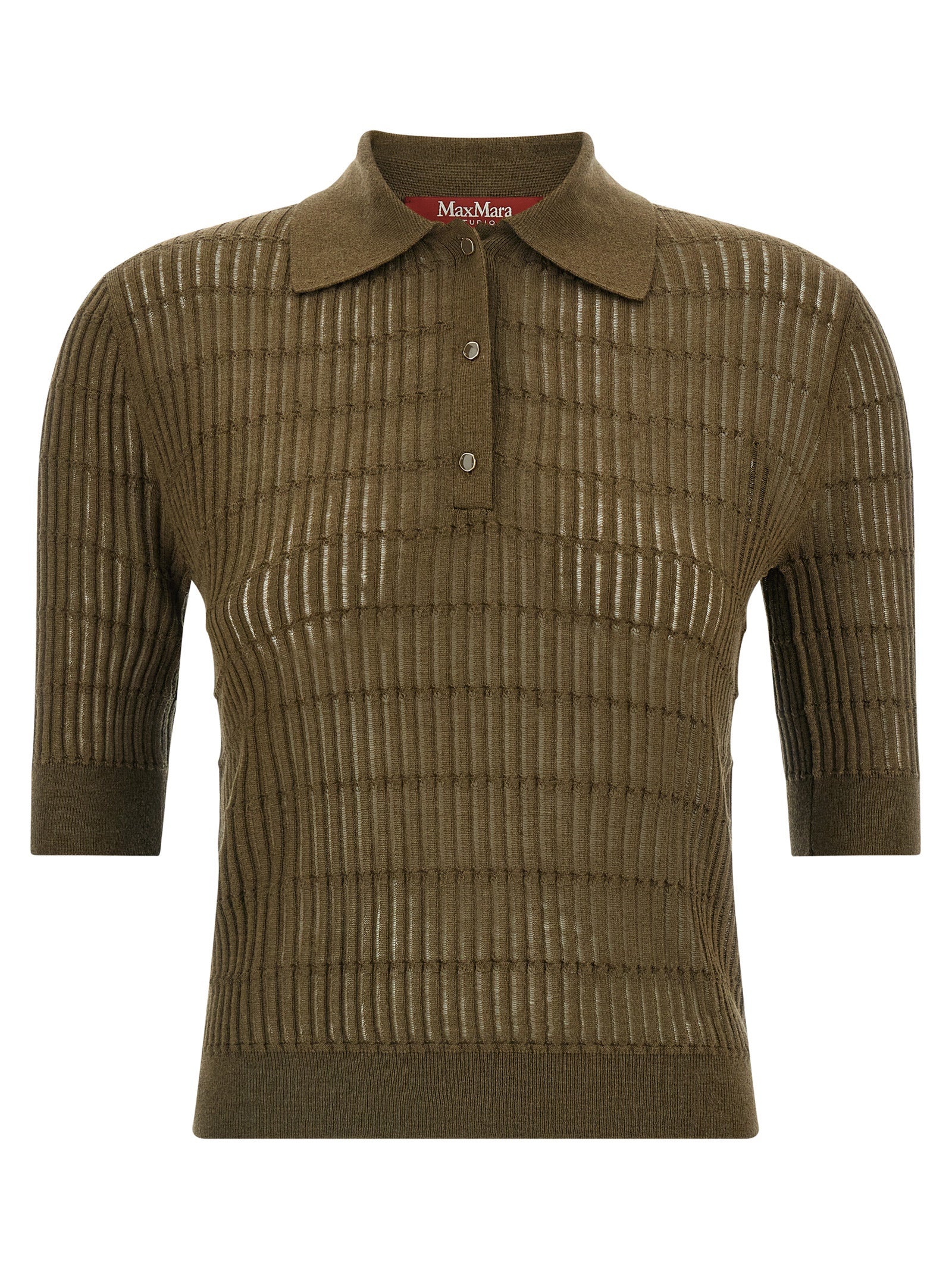 Max Mara Bicolor Silk Polo Shirt Max Mara