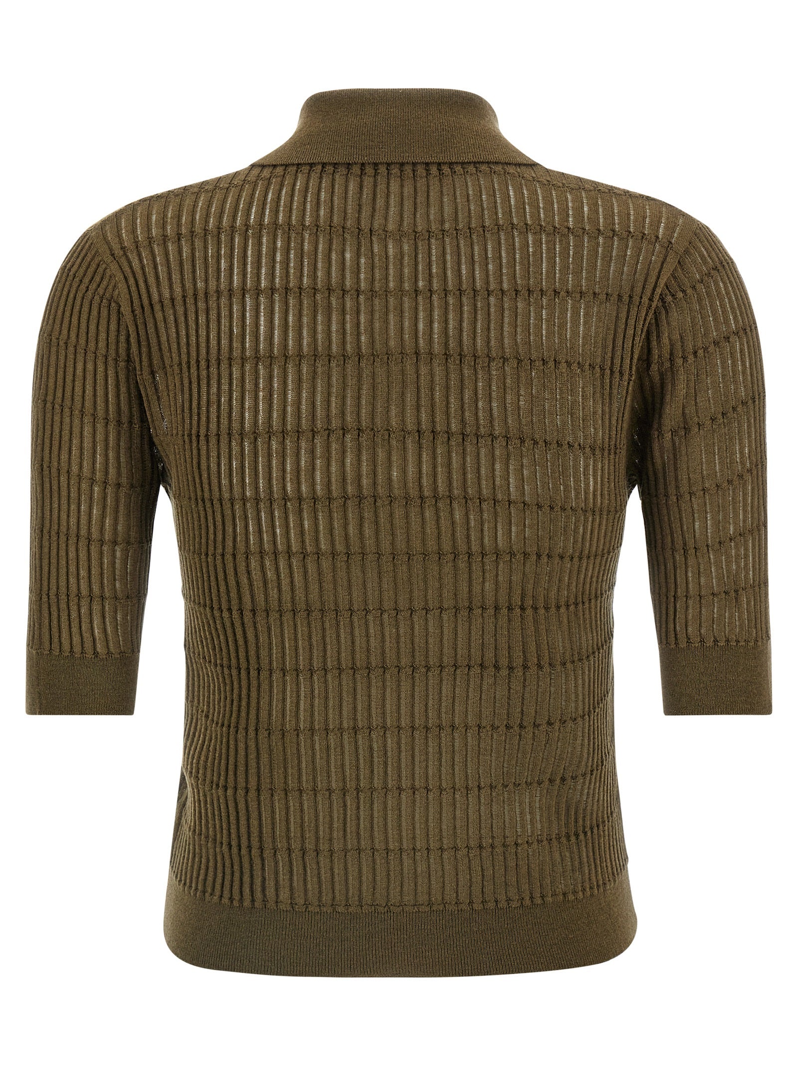 Max Mara Bicolor Silk Polo Shirt Max Mara