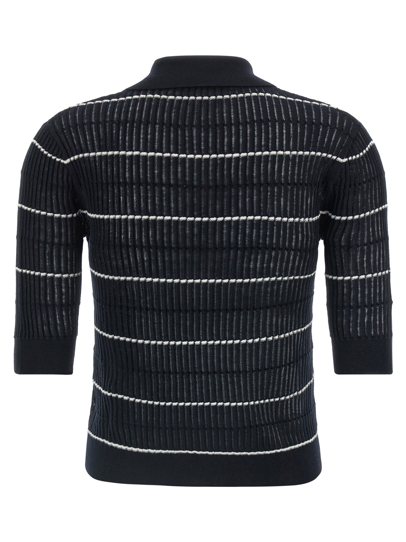 Max Mara Blue Silk Polo Shirt Max Mara