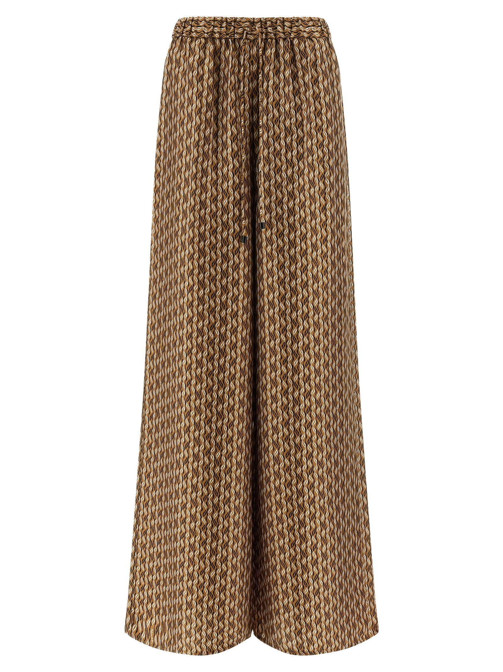 Max Mara Brown Silk Casual Pants Max Mara