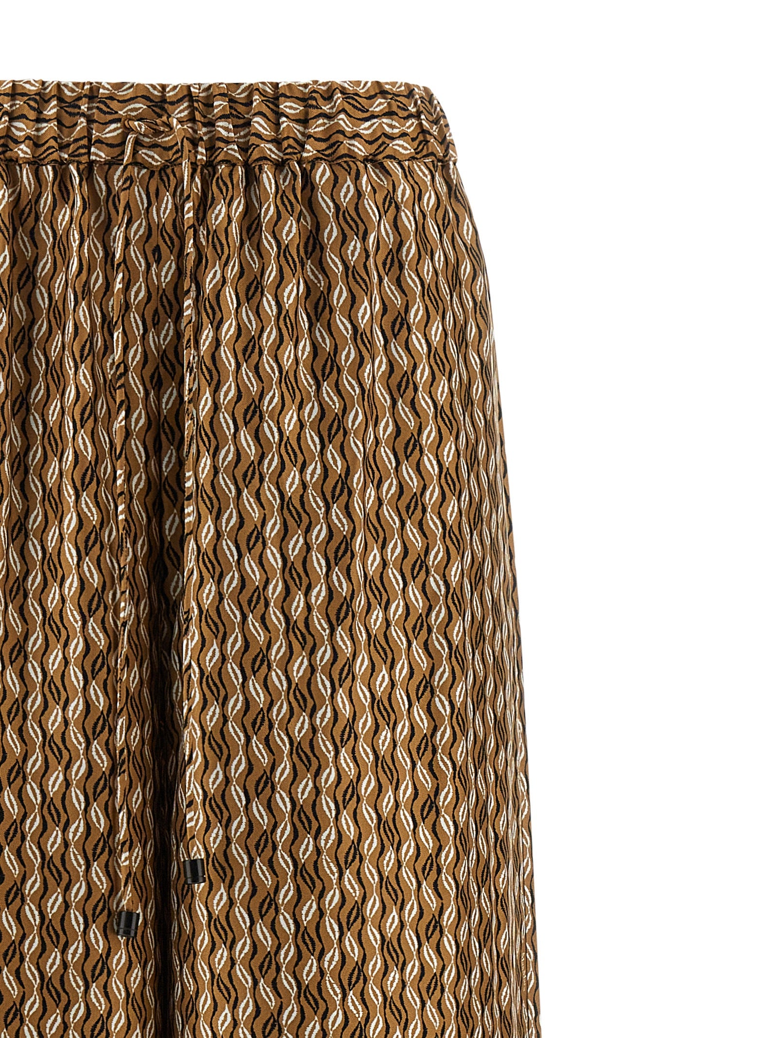 Max Mara Brown Silk Casual Pants Max Mara