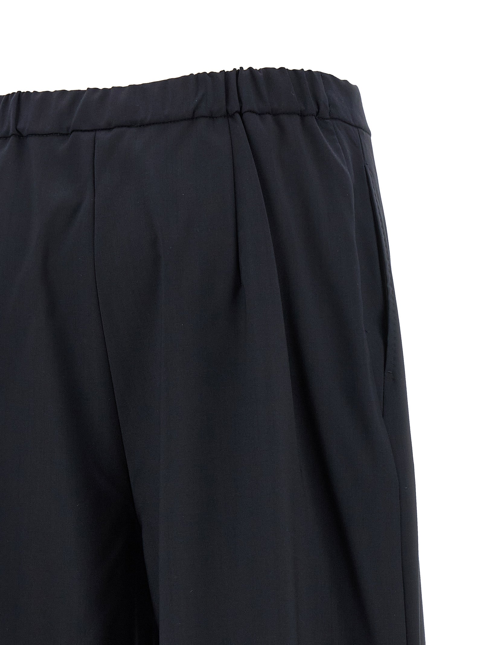 Max Mara Blue Virgin Wool Casual Pants Max Mara