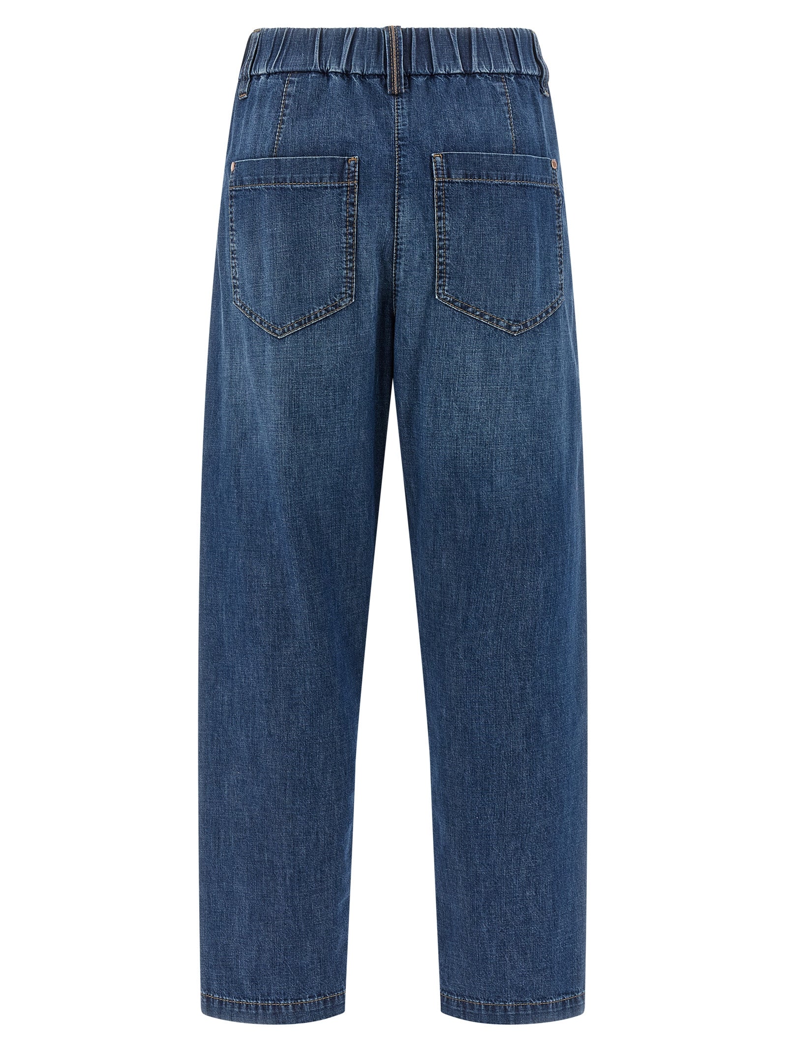Brunello Cucinelli Blue Cotton Relaxed Fit Jeans Brunello Cucinelli