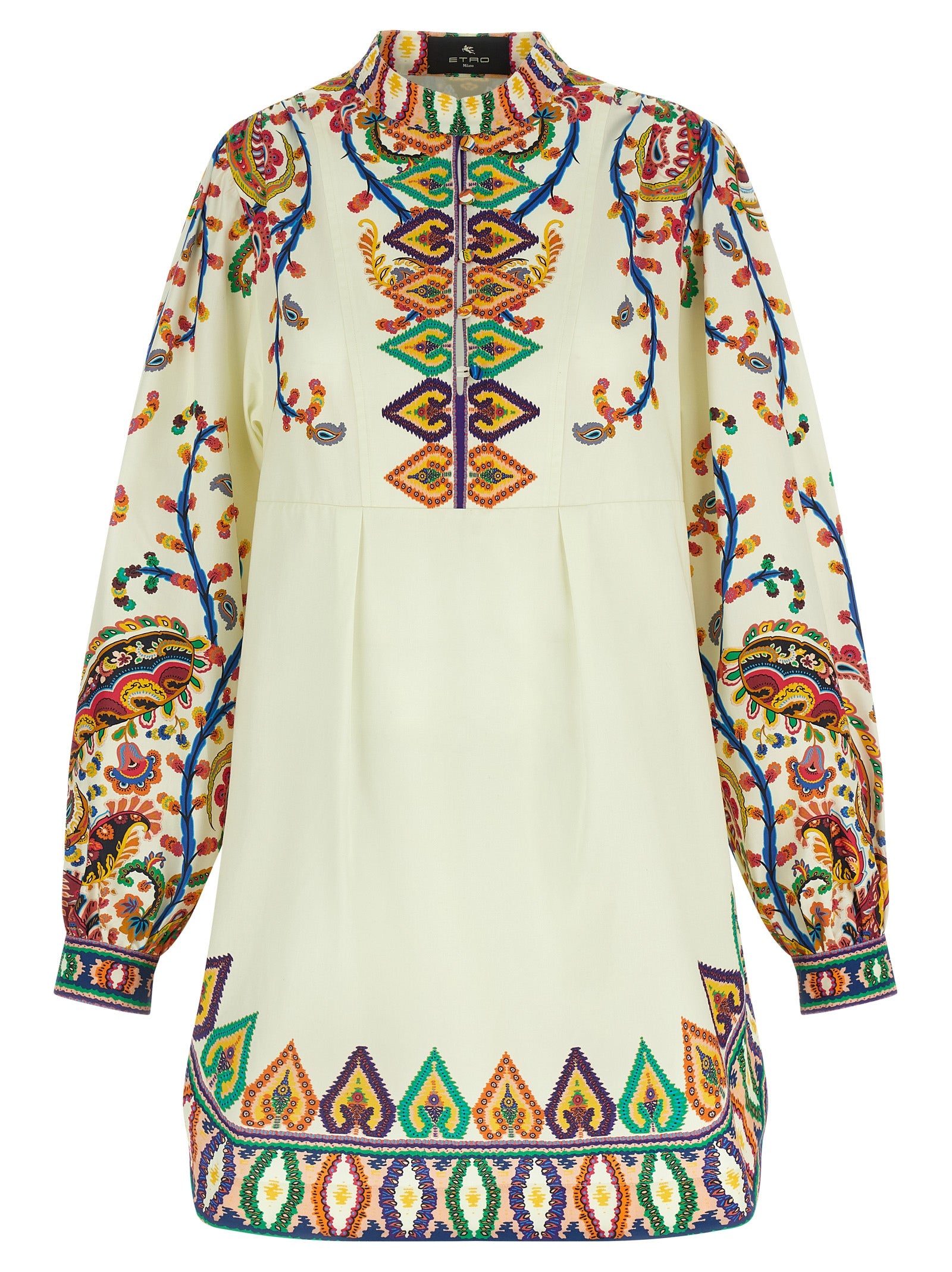 Etro Multicolor Cotton Short Dress Etro