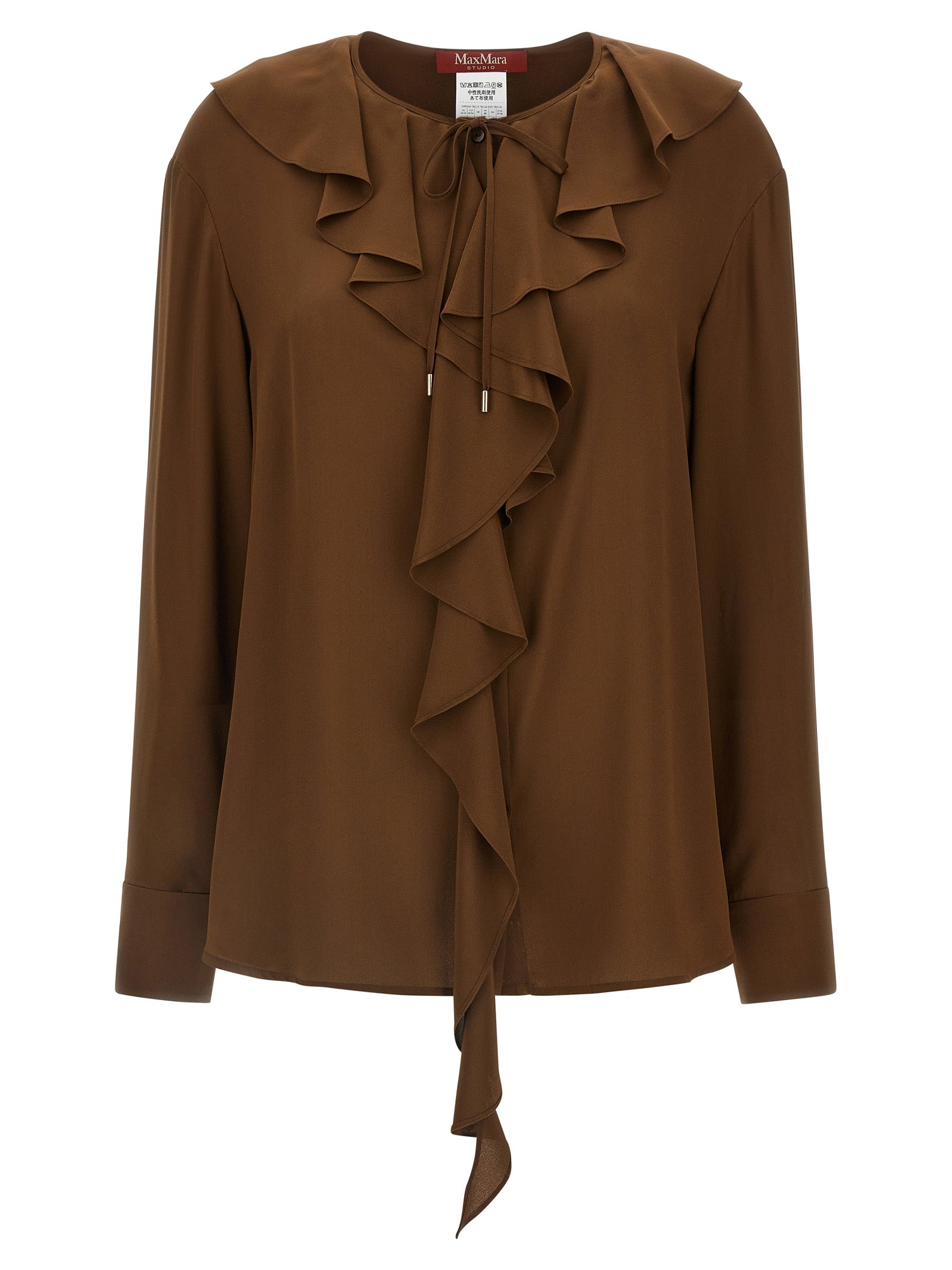Max Mara Brown Silk Blouse Max Mara
