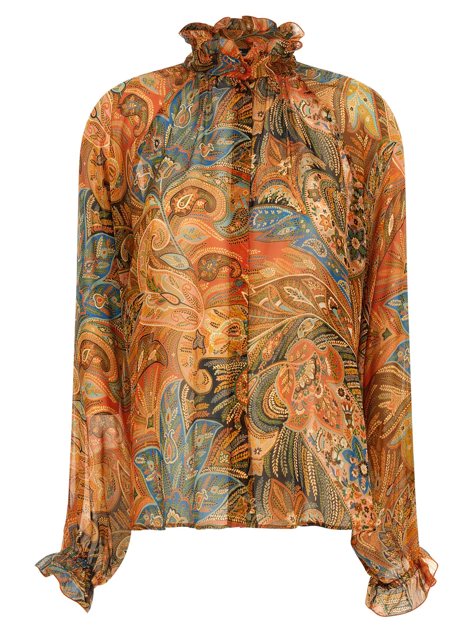 Etro Multicolor Silk Blouse Etro