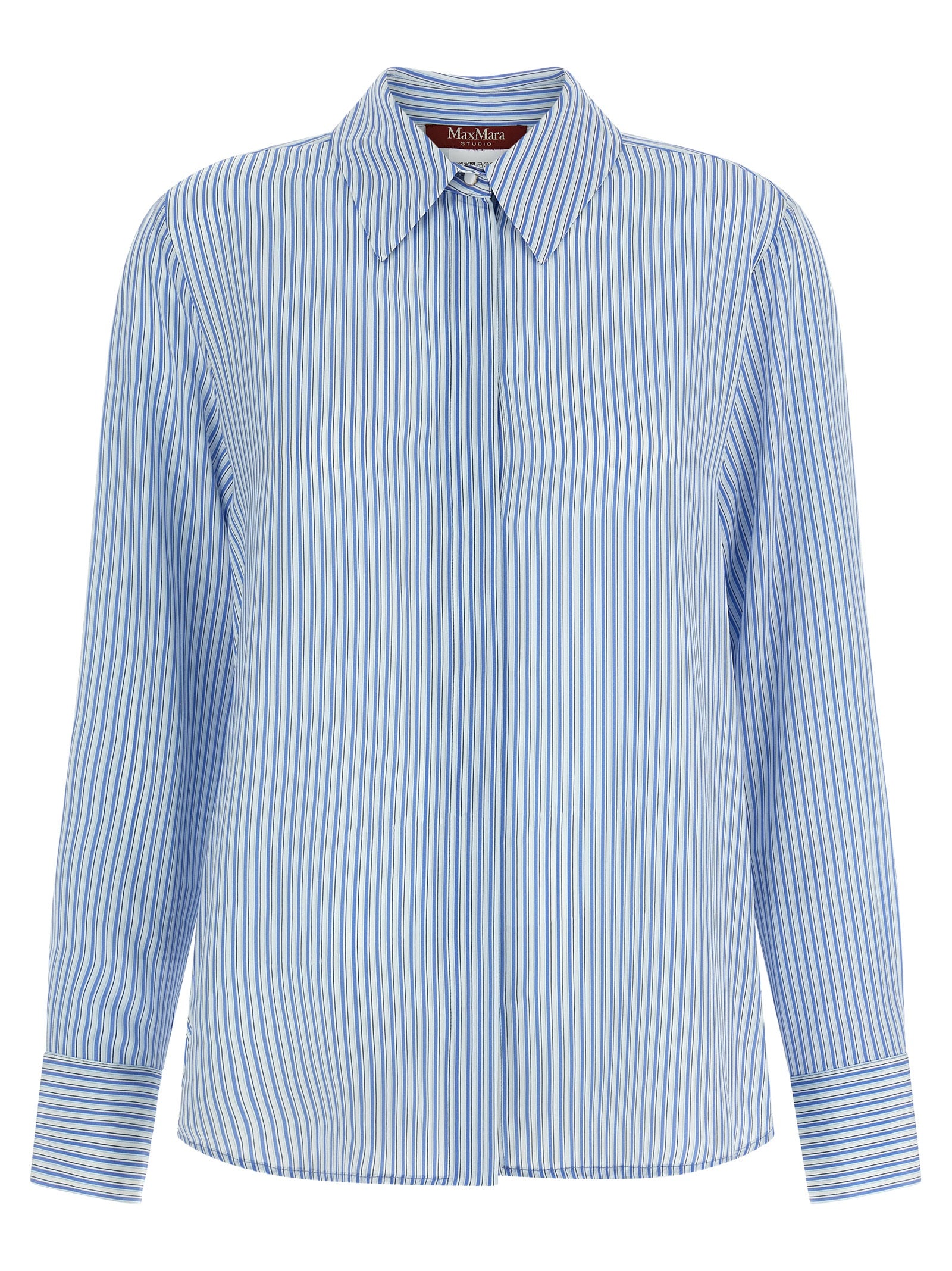 Max Mara Blue Silk Blouse Max Mara