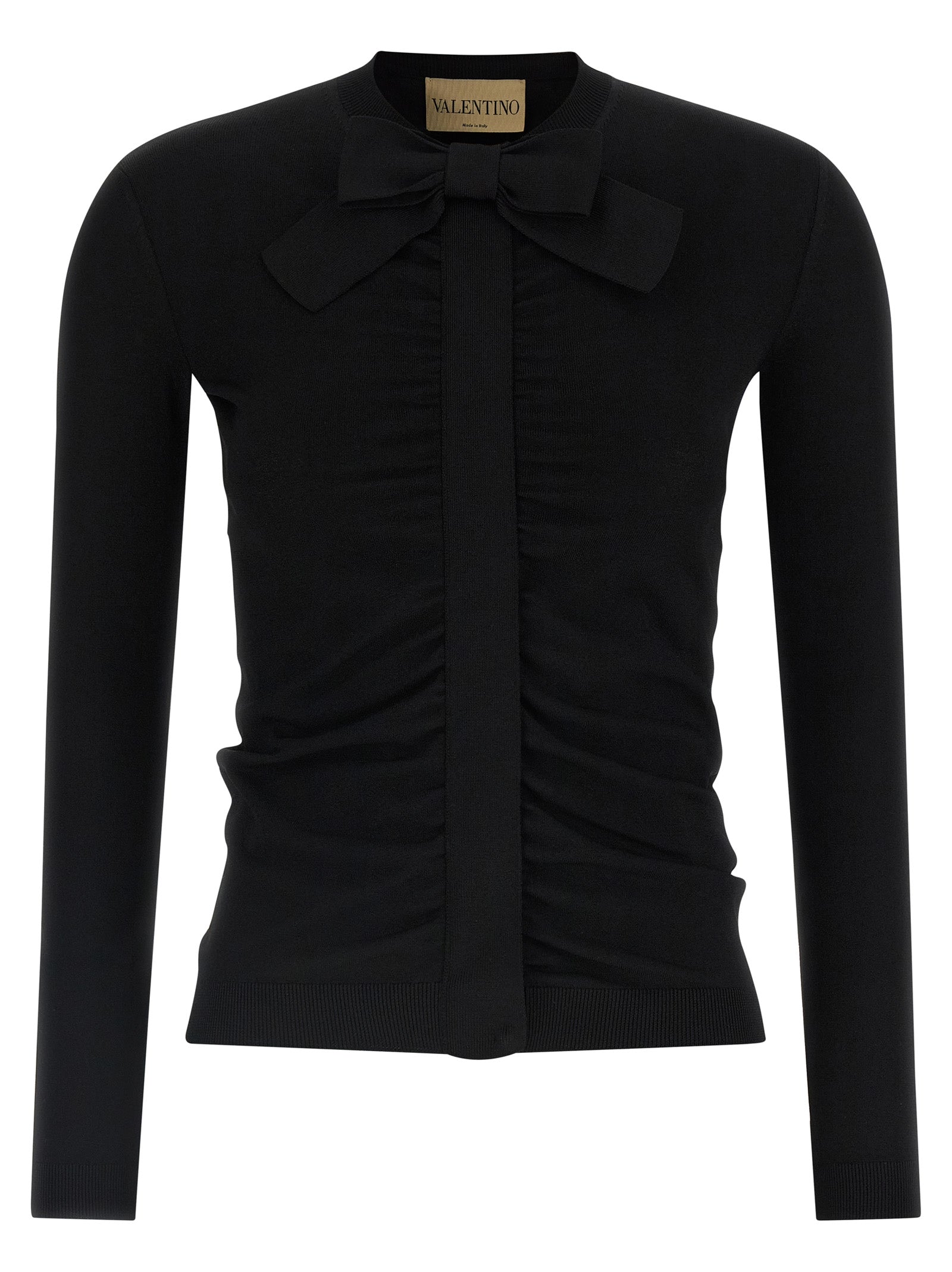 Valentino Garavani Black Viscose Cardigan Valentino Garavani