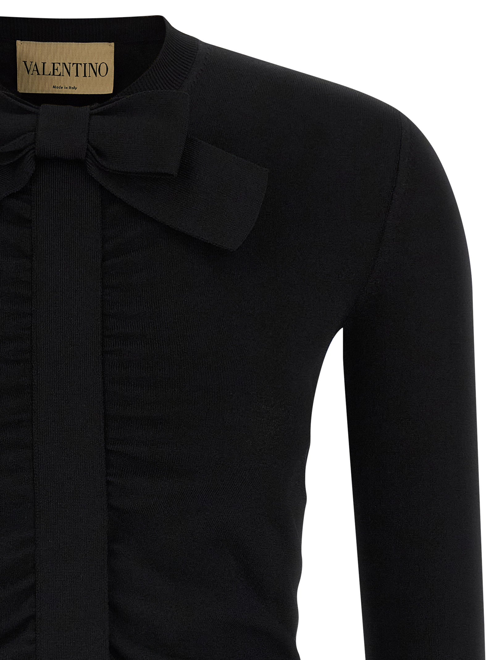 Valentino Garavani Black Viscose Cardigan Valentino Garavani