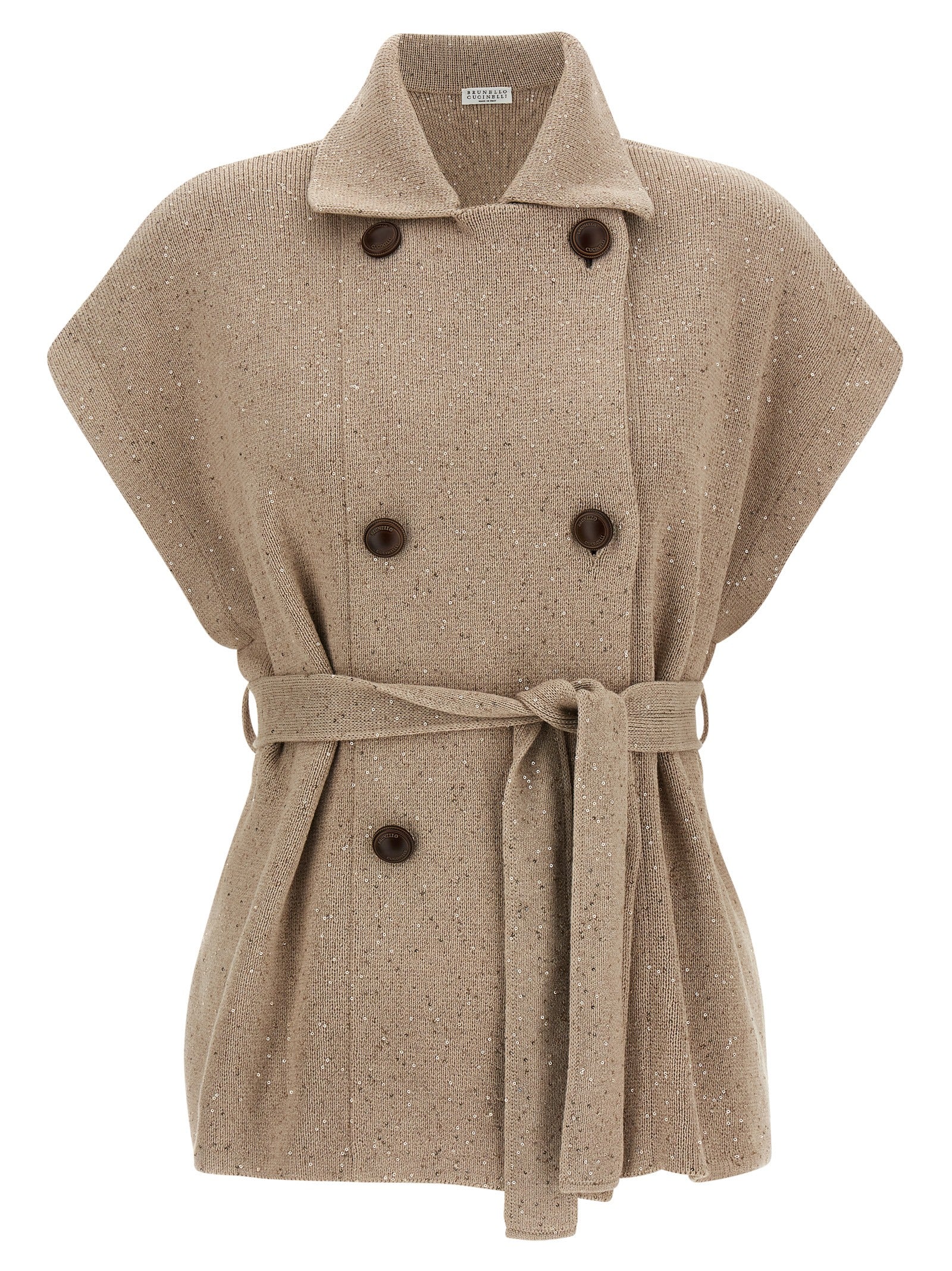 Brunello Cucinelli Beige Cotton Cardigan Brunello Cucinelli
