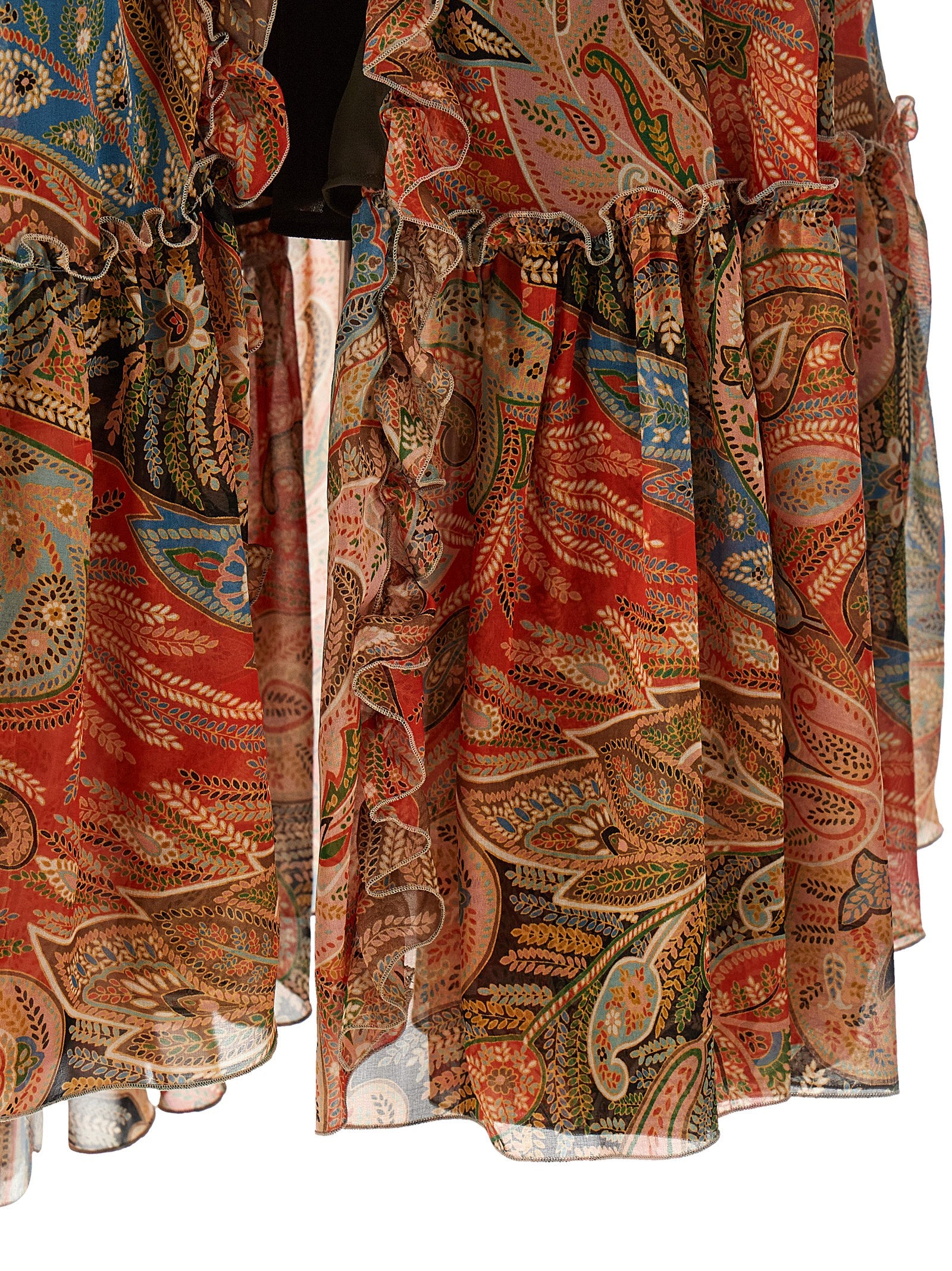 Etro Orange Silk Mini Skirt Etro