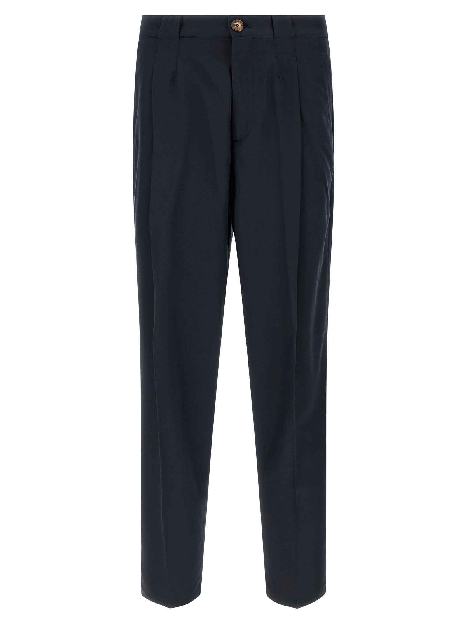 Brunello Cucinelli Blue Cotton Chino Pants Brunello Cucinelli