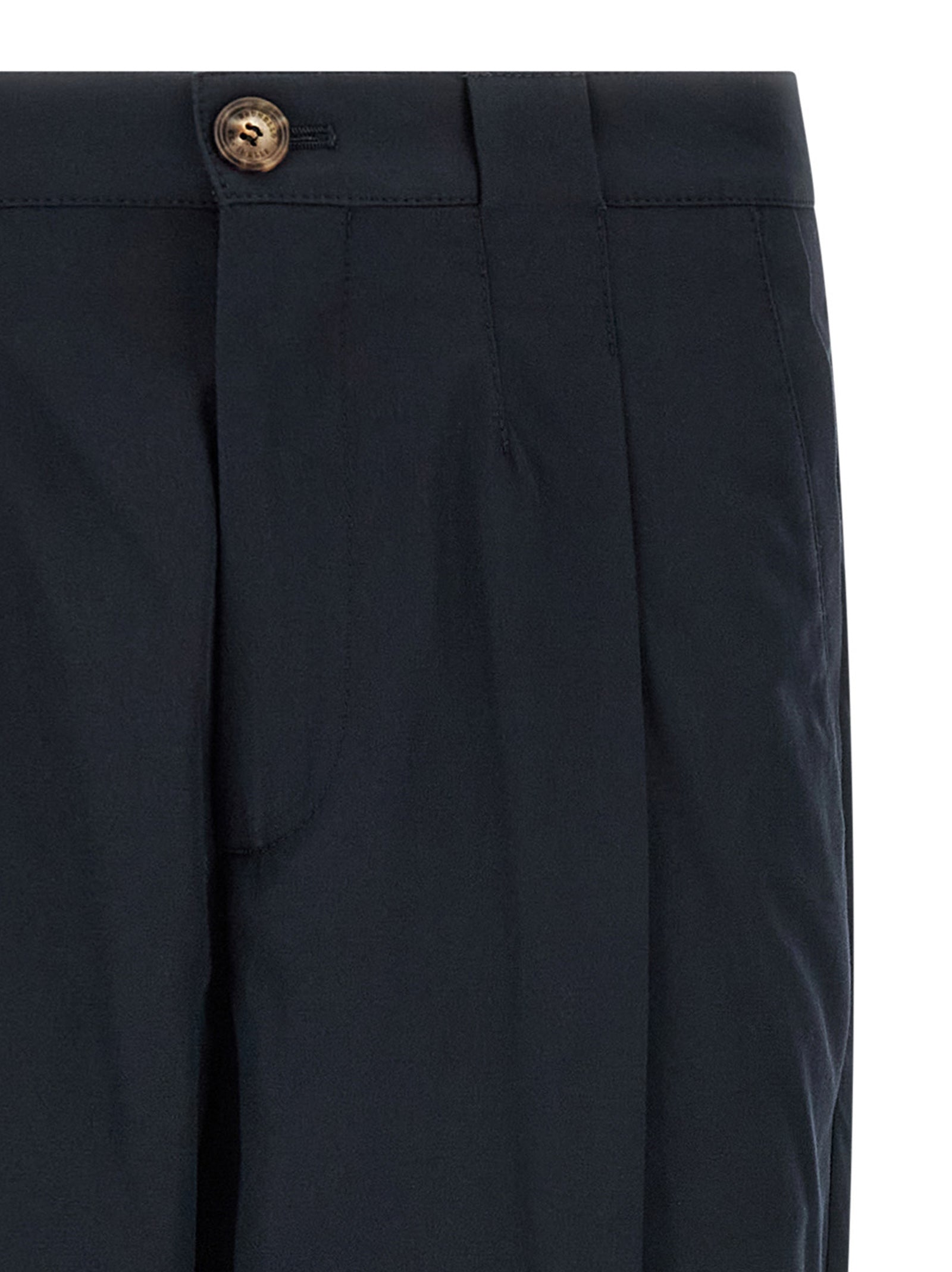 Brunello Cucinelli Blue Cotton Chino Pants Brunello Cucinelli
