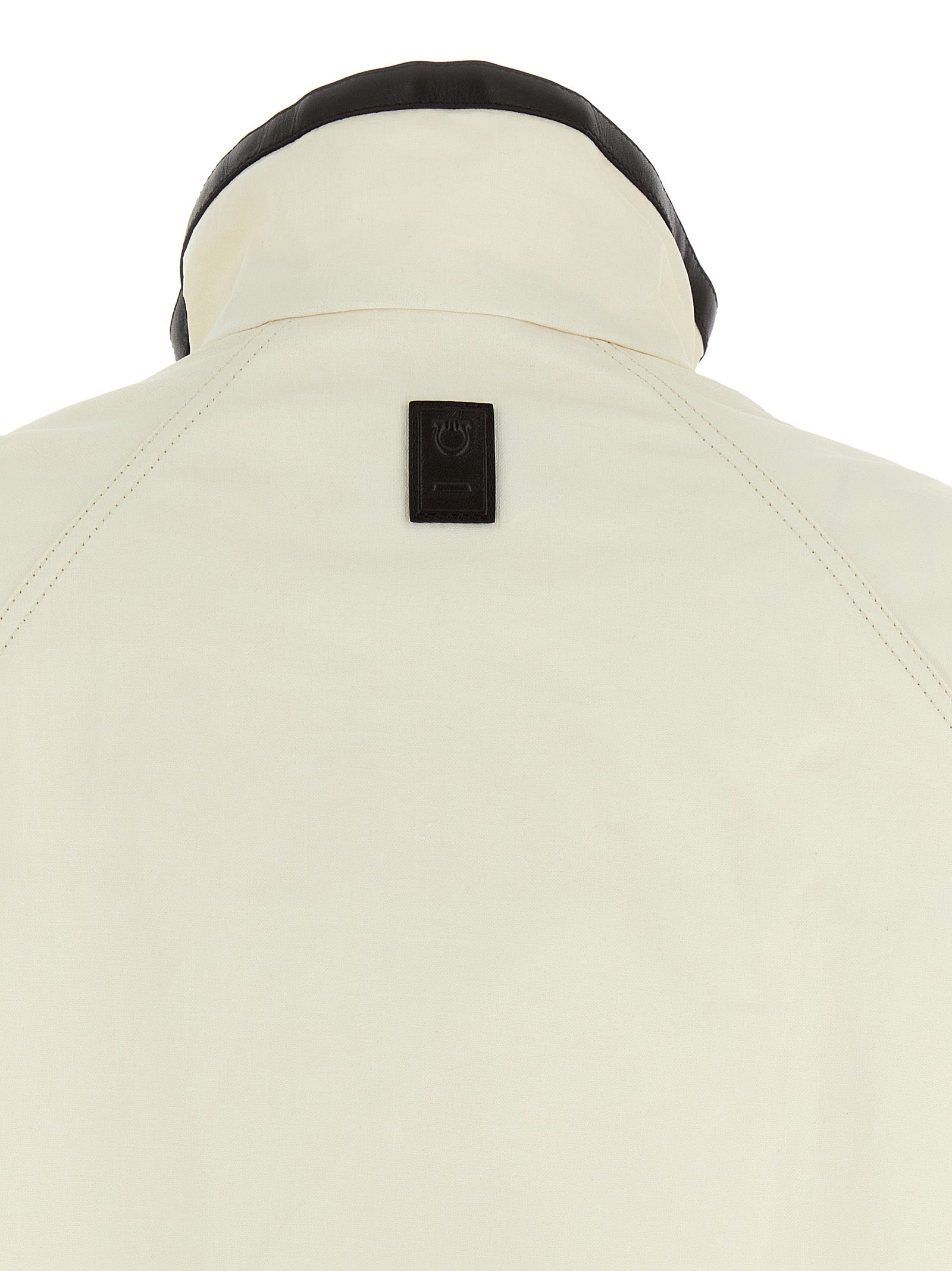 Ferragamo White Linen Full-Length Jacket Ferragamo
