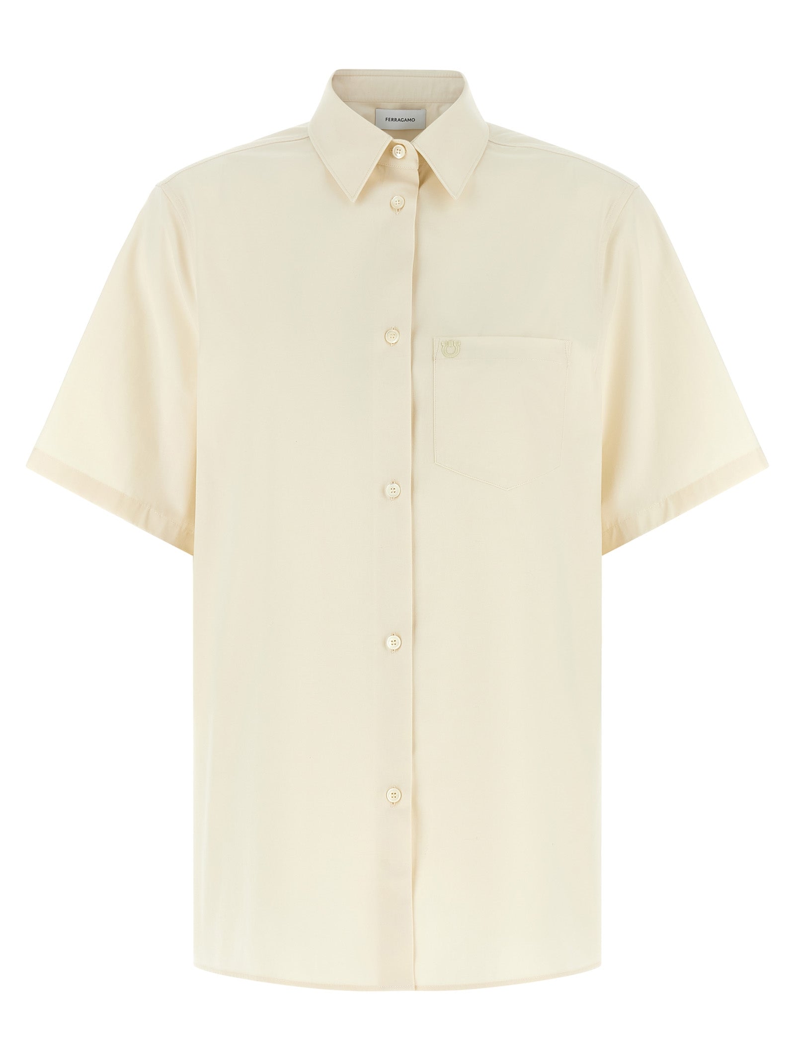 Ferragamo Beige Cotton Blouse Ferragamo