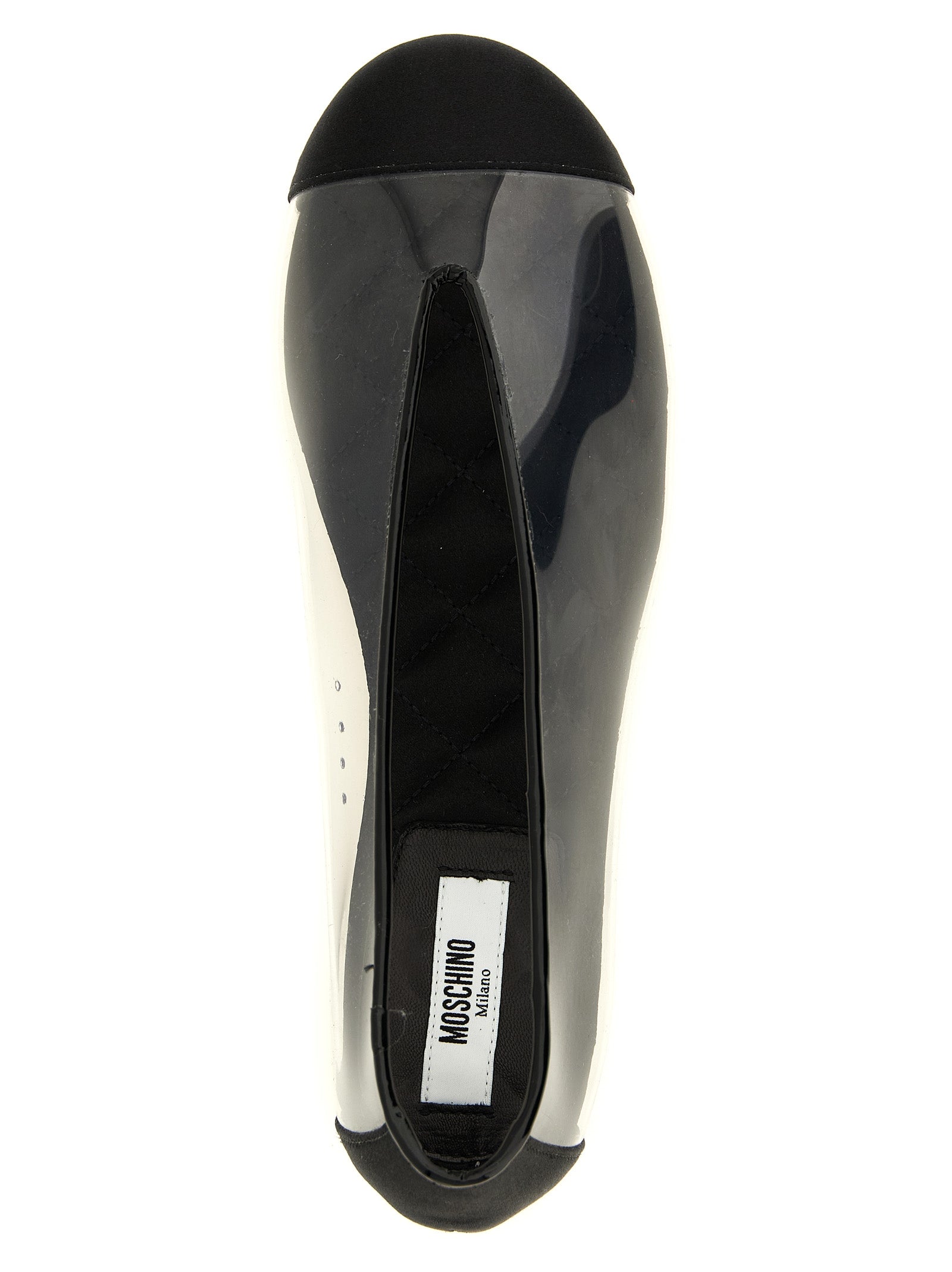Moschino Black Pvc Ballet Flats Moschino