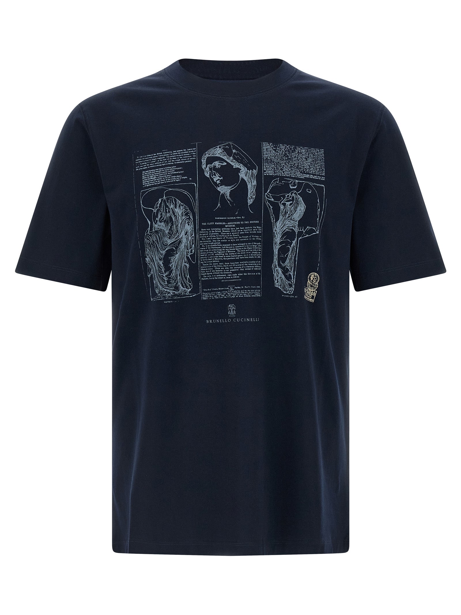 Brunello Cucinelli Blue Cotton T-Shirt Brunello Cucinelli