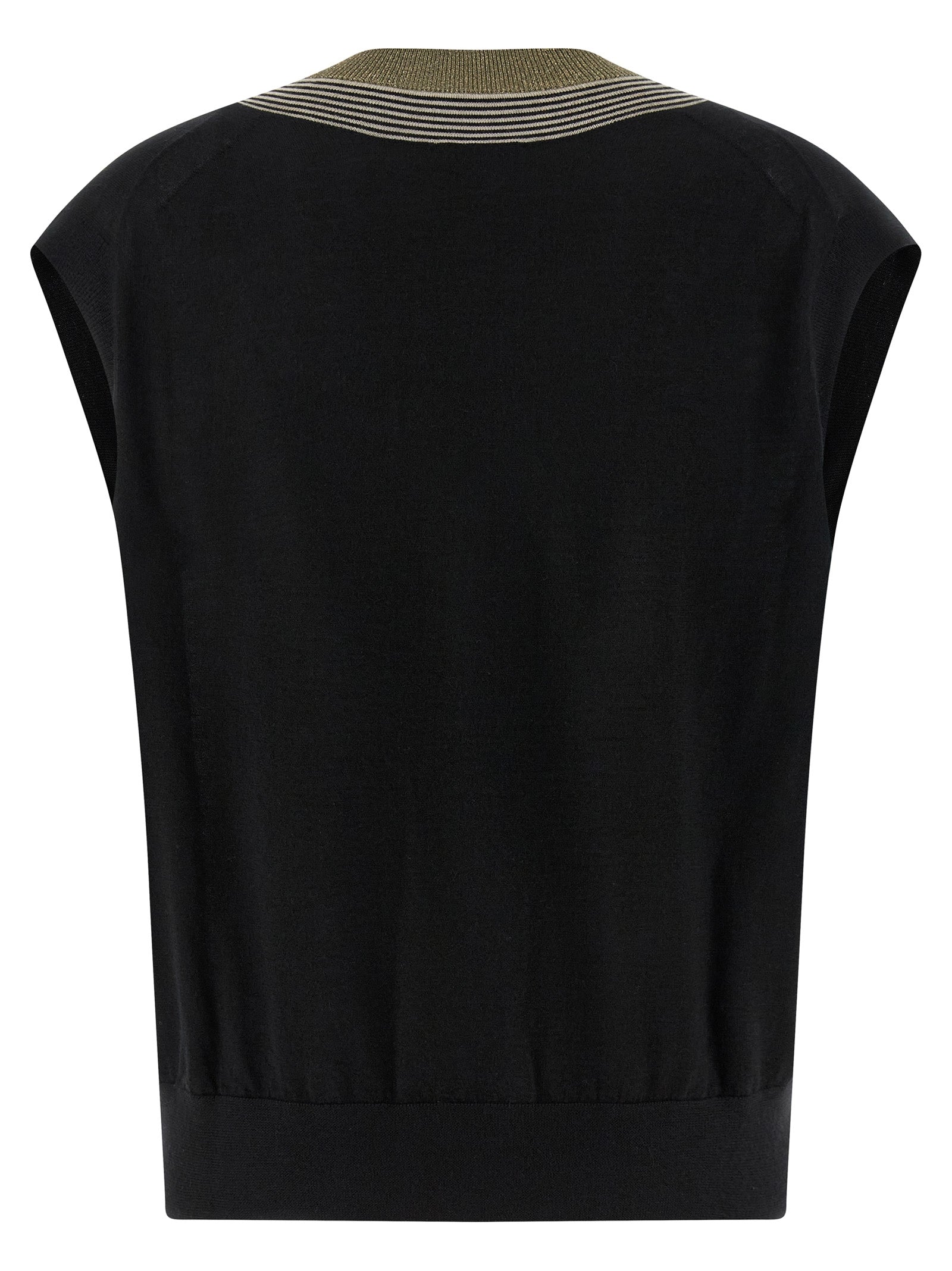 Brunello Cucinelli Black Cashmere Sleeveless Jacket Brunello Cucinelli