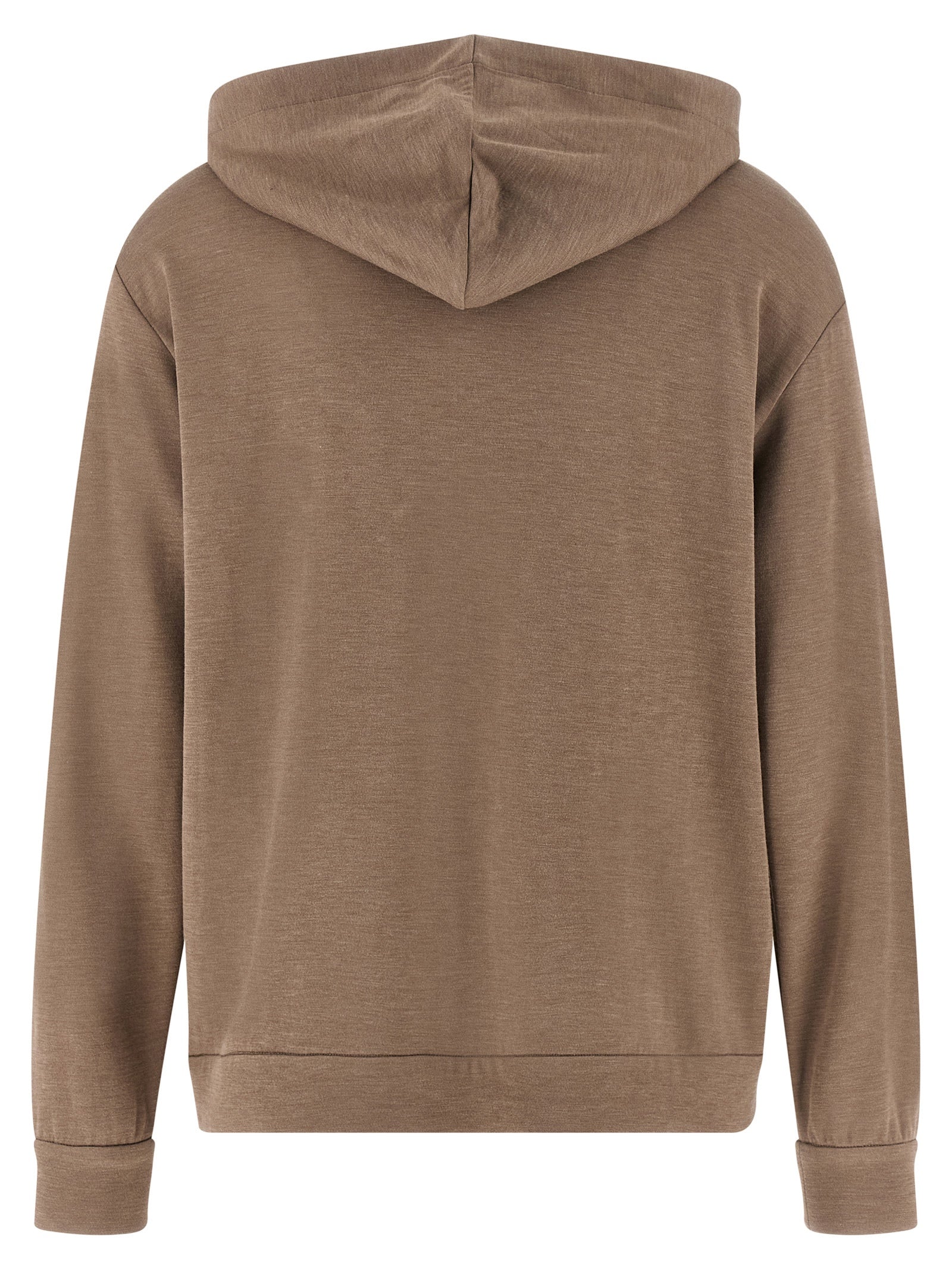 Brunello Cucinelli Brown Cotton Hoodie Brunello Cucinelli