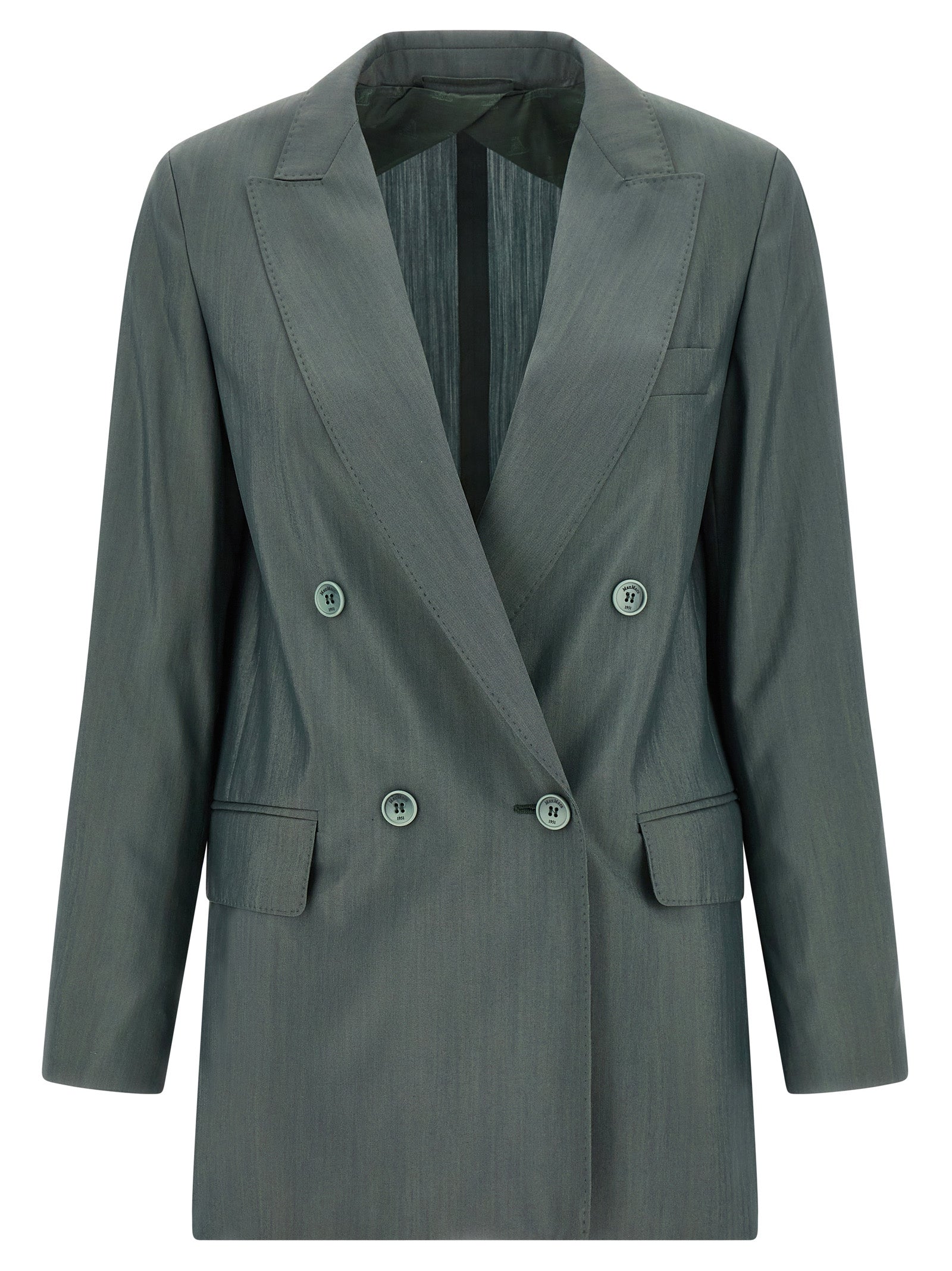 Max Mara Bicolor Virgin Wool Blazer Max Mara