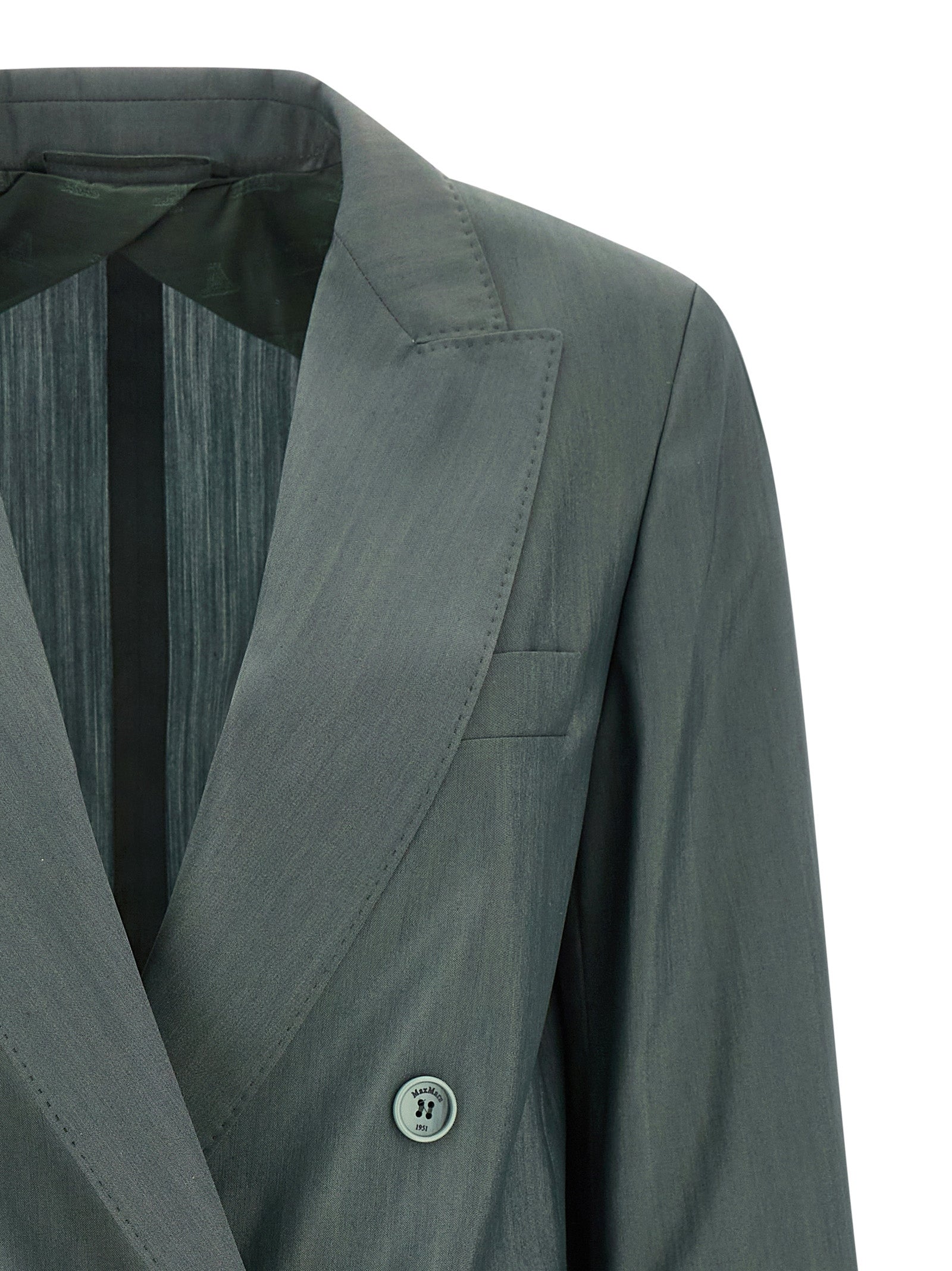 Max Mara Bicolor Virgin Wool Blazer Max Mara