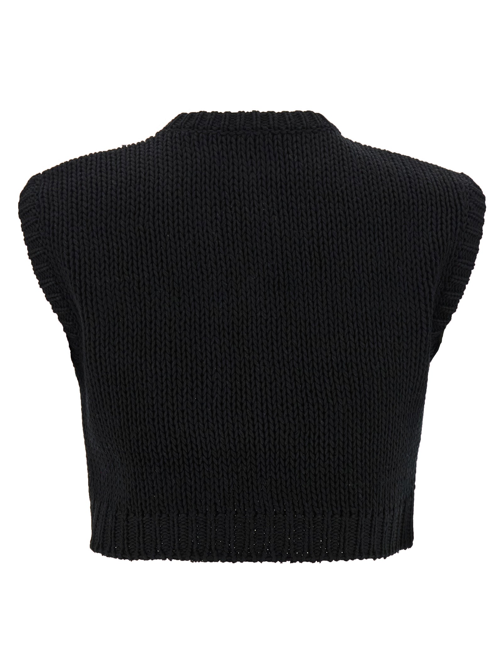 Max Mara Black Cotton Cardigan Max Mara