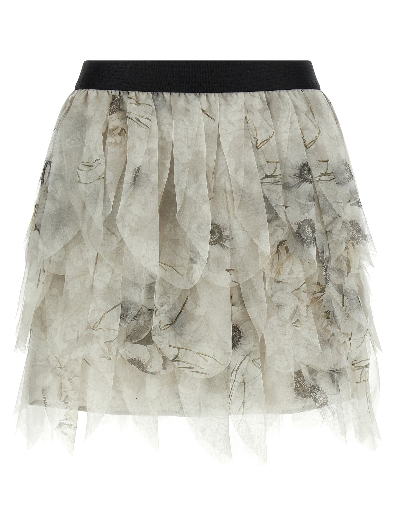 Max Mara Gray Silk Long Skirt Max Mara
