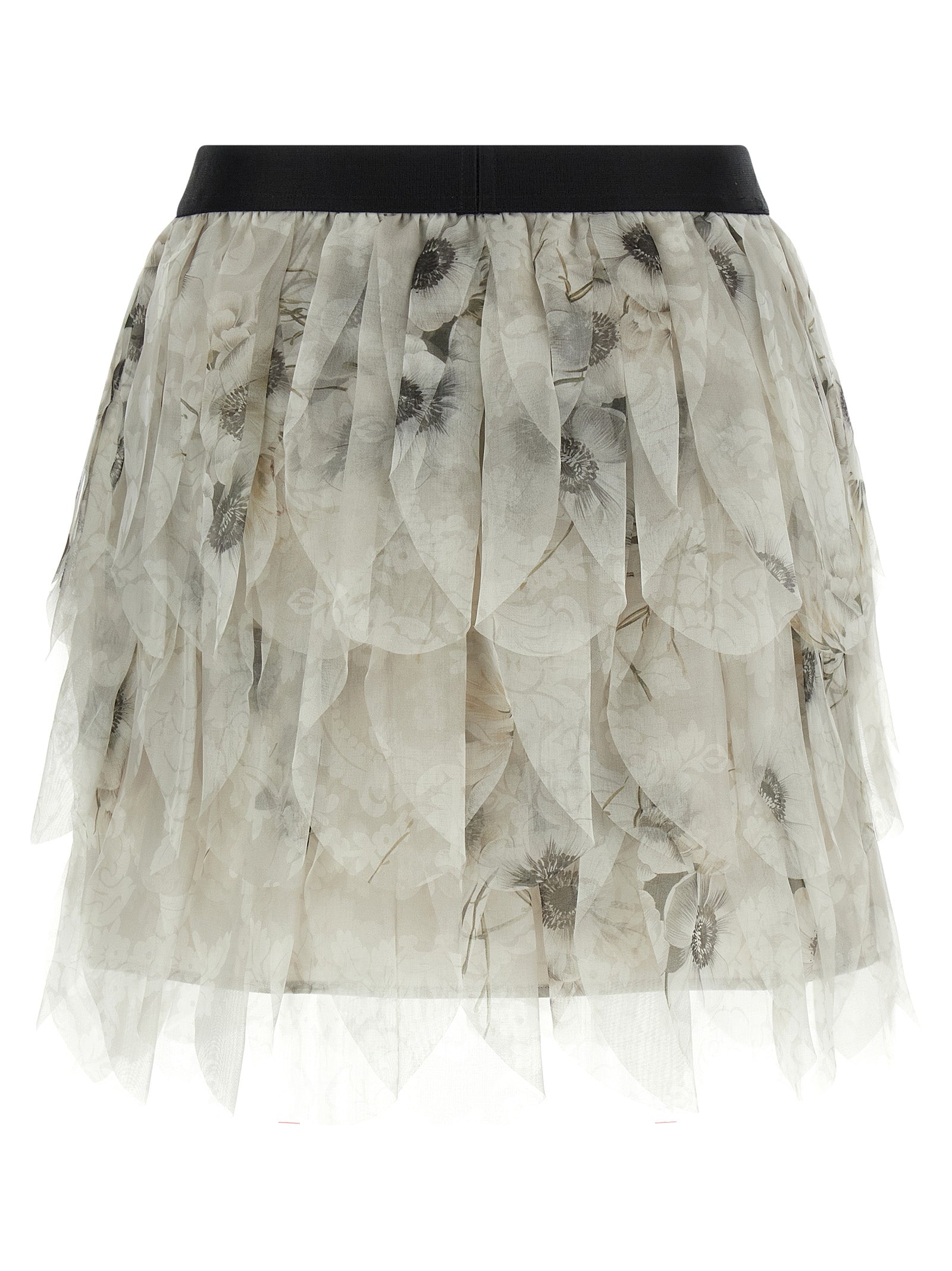 Max Mara Gray Silk Long Skirt Max Mara