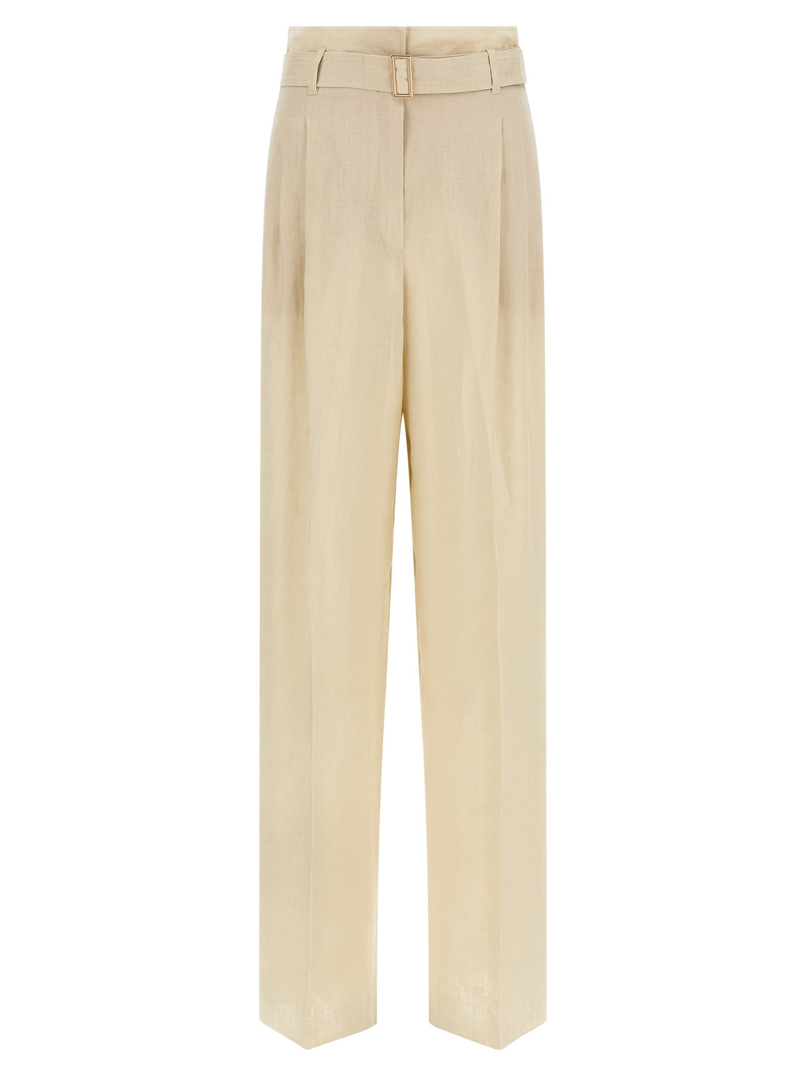 Max Mara Beige Linen Casual Pants Max Mara