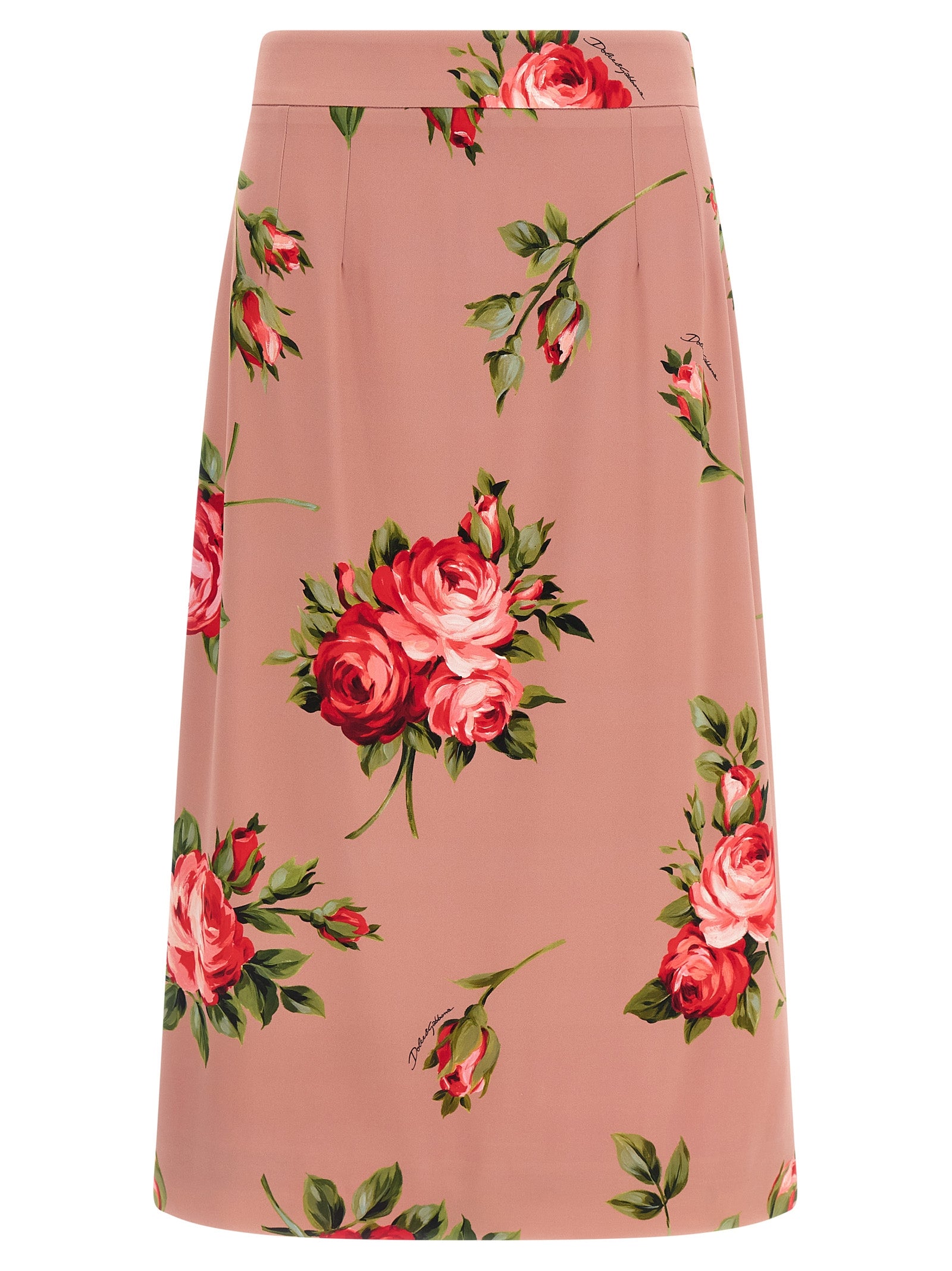Dolce & Gabbana Multicolor Silk Midi Skirt Dolce & Gabbana