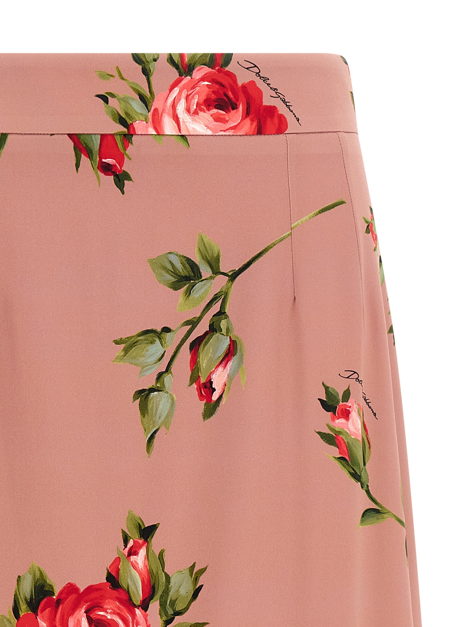 Dolce & Gabbana Multicolor Silk Midi Skirt Dolce & Gabbana