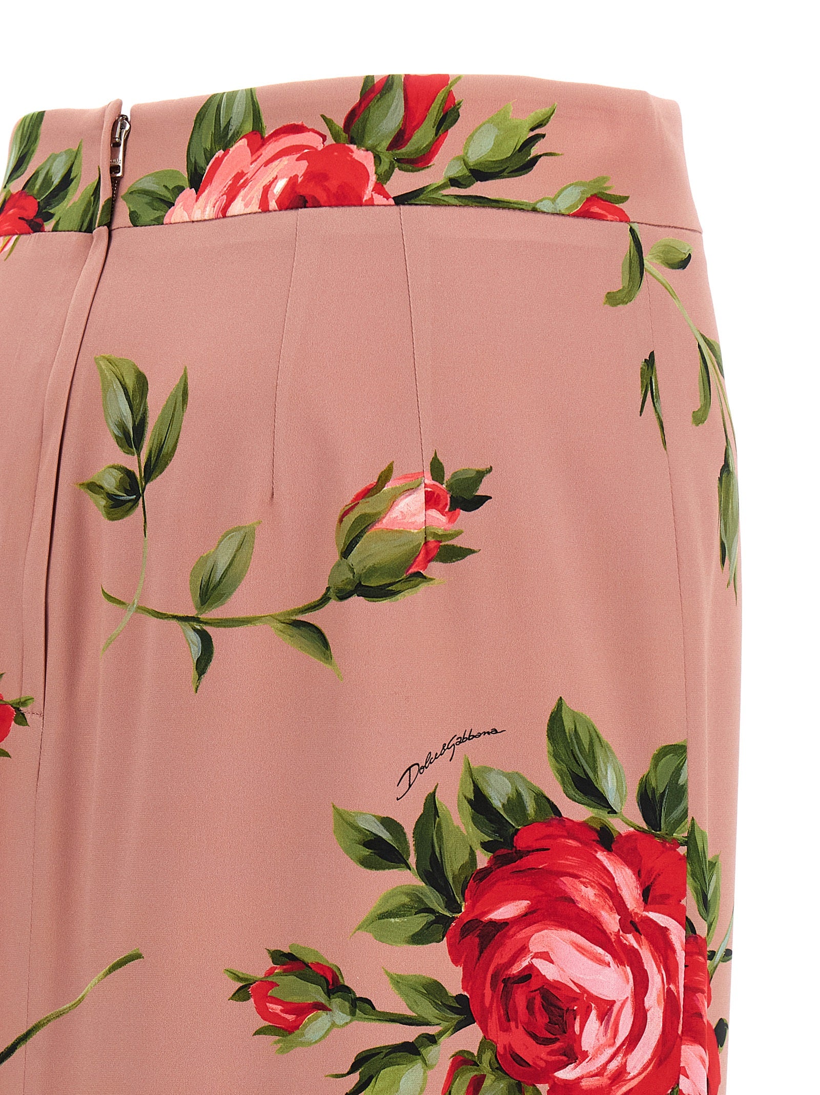 Dolce & Gabbana Multicolor Silk Midi Skirt Dolce & Gabbana