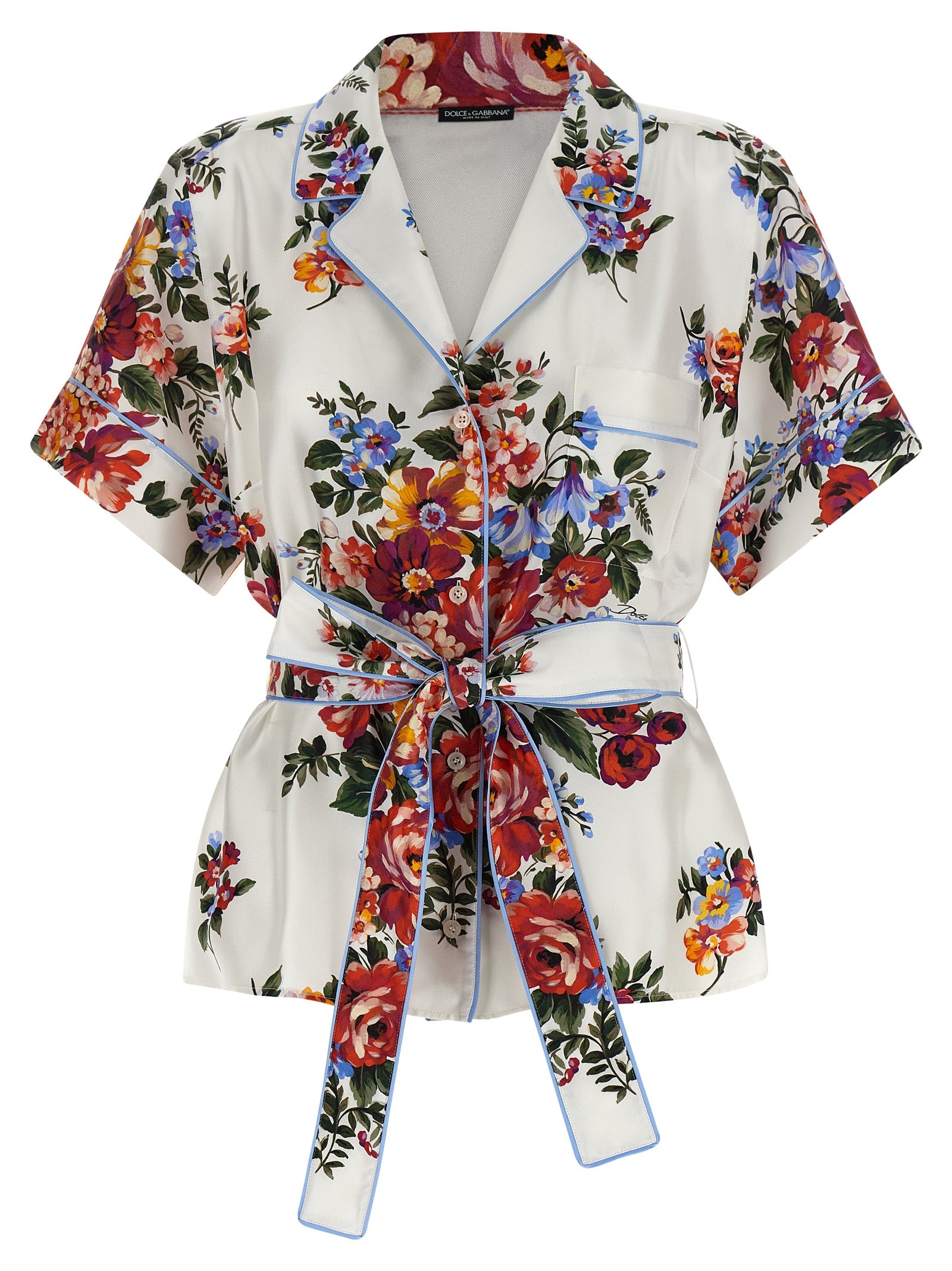 Dolce & Gabbana White Silk Blouse Dolce & Gabbana