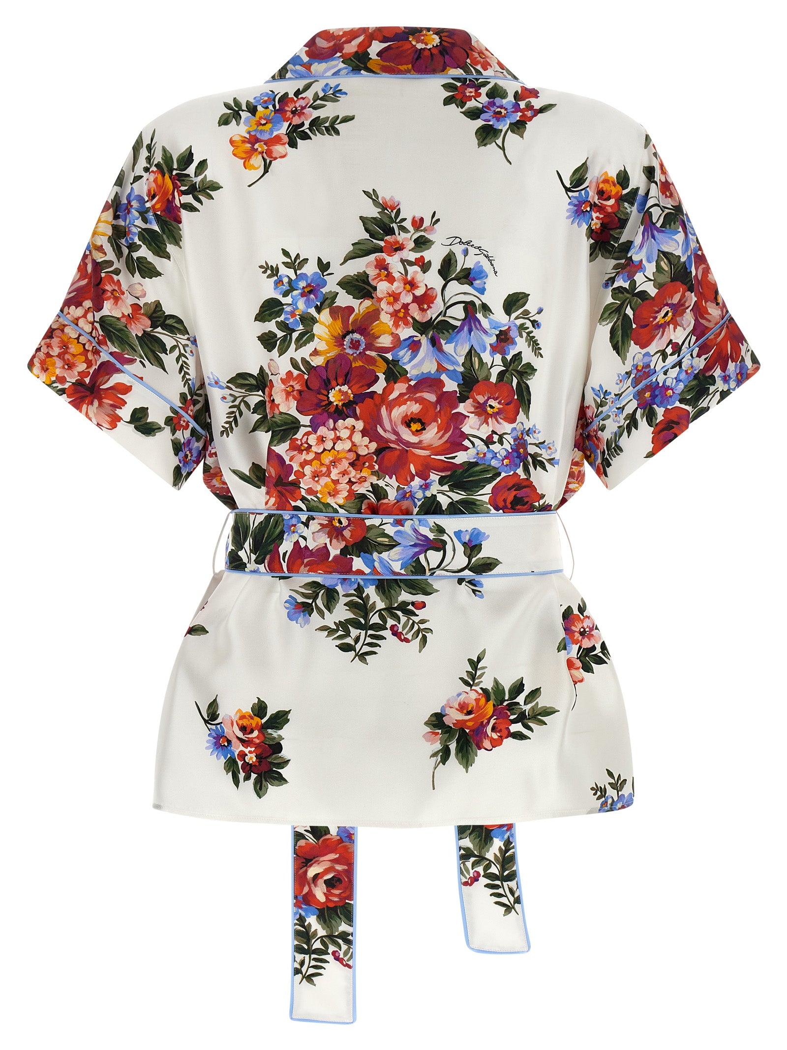 Dolce & Gabbana White Silk Blouse Dolce & Gabbana