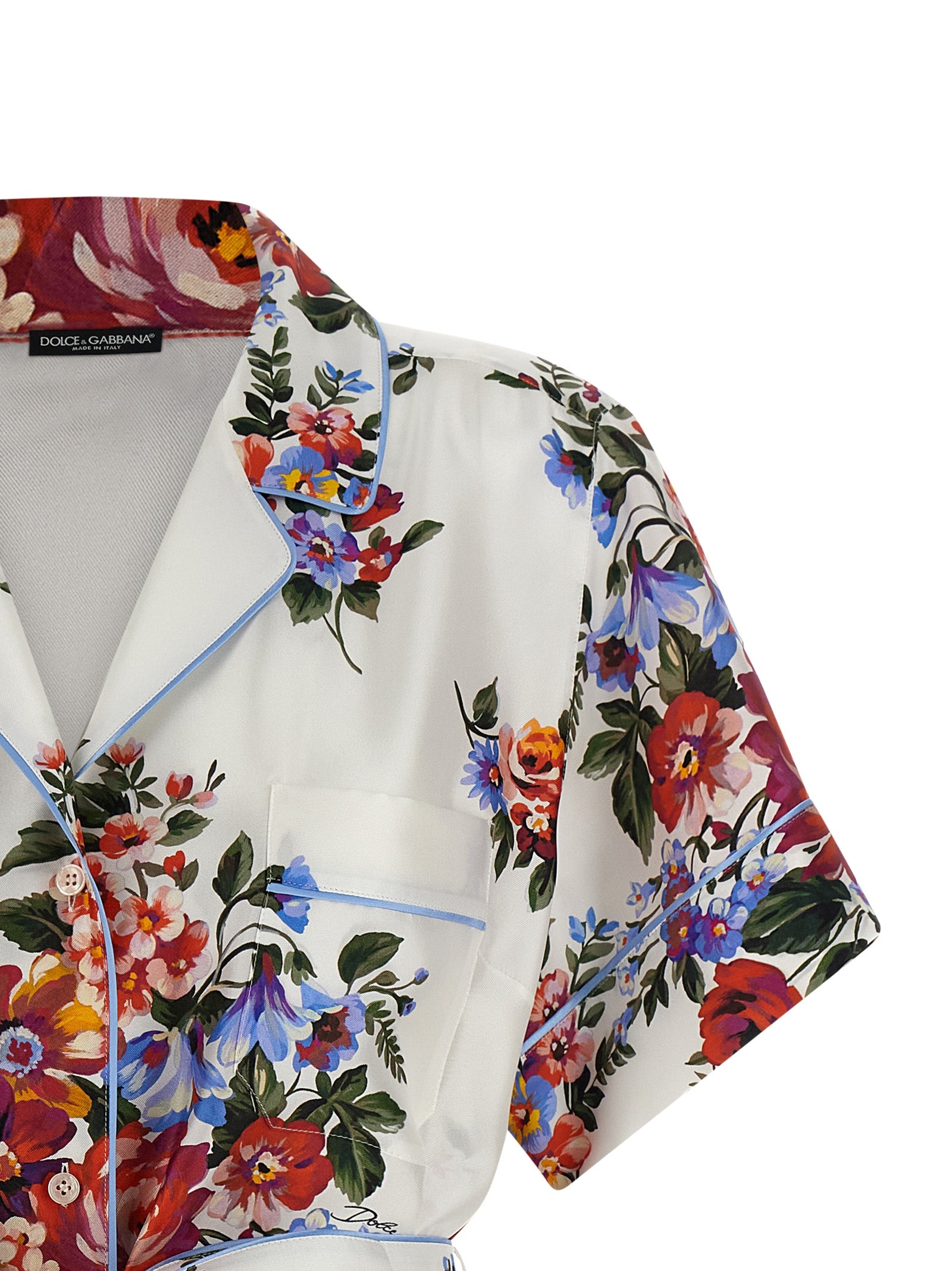 Dolce & Gabbana White Silk Blouse Dolce & Gabbana