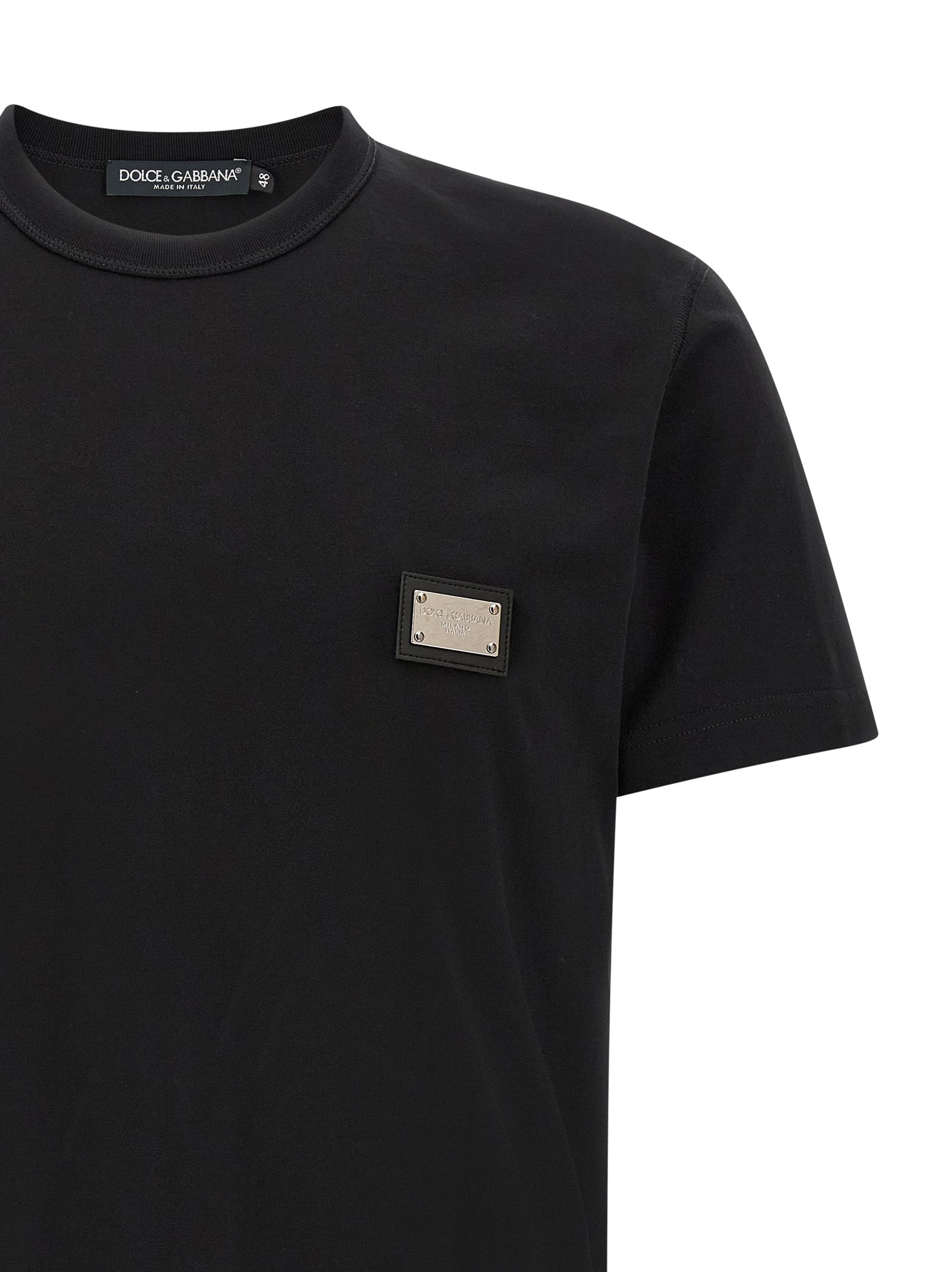 Dolce & Gabbana Black Cotton T-Shirt Dolce & Gabbana