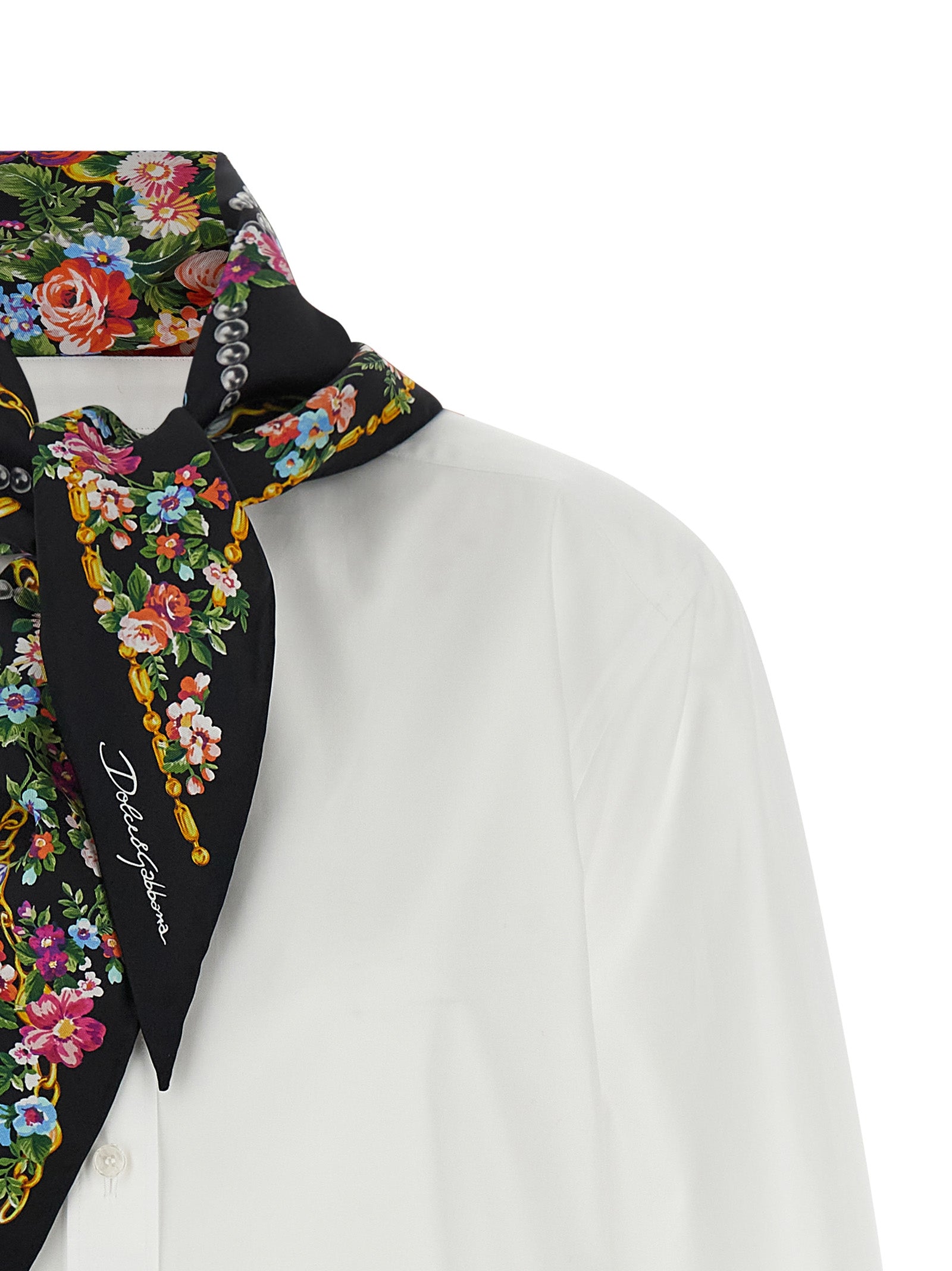 Dolce & Gabbana White Cotton Blouse Dolce & Gabbana