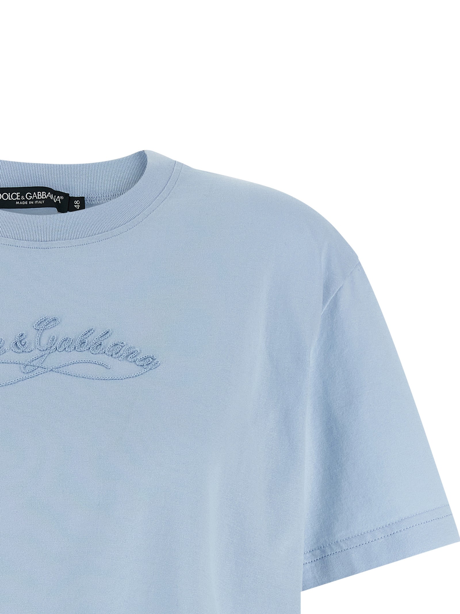 Dolce & Gabbana Blue Cotton T-Shirt Dolce & Gabbana