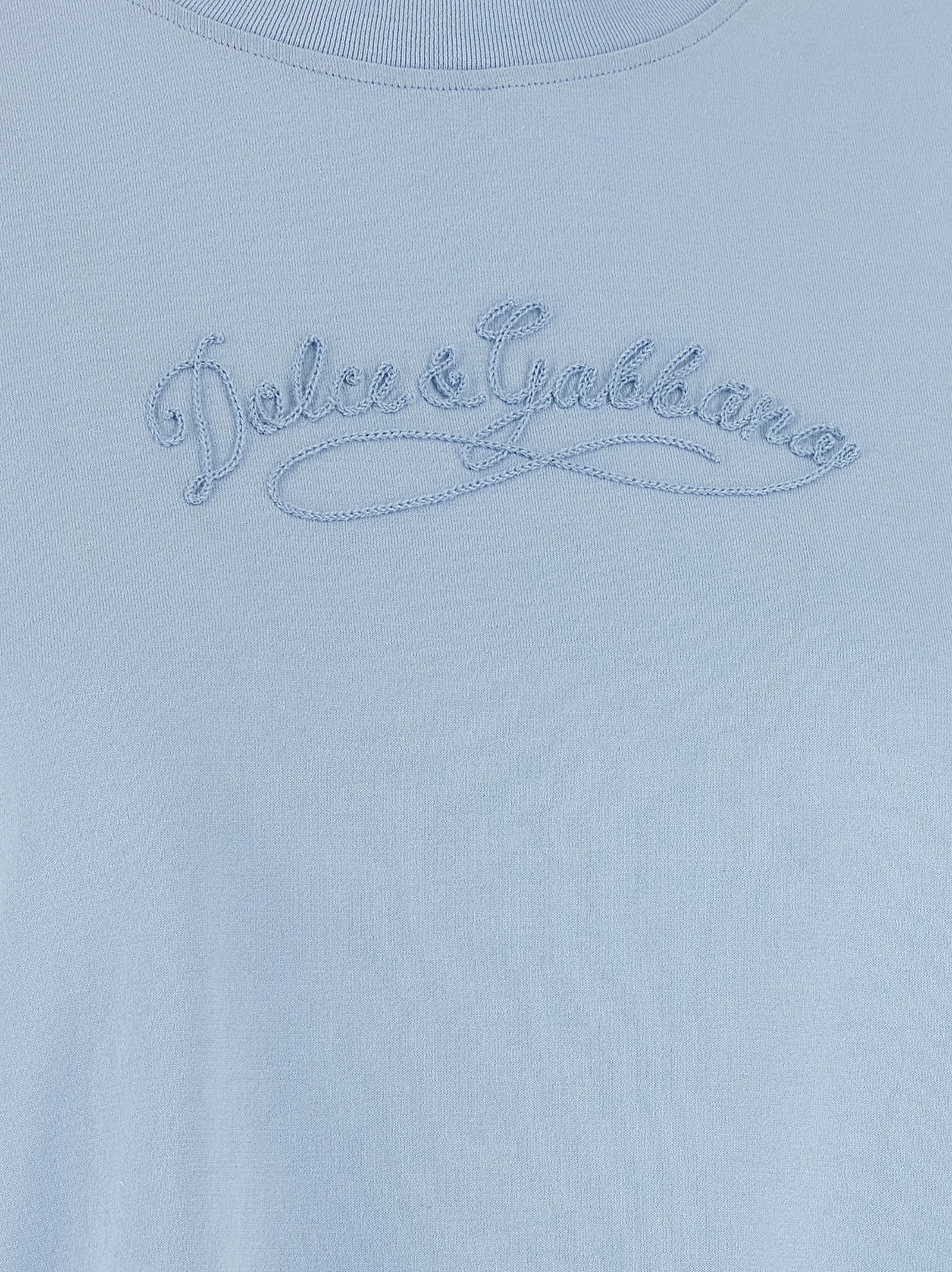 Dolce & Gabbana Blue Cotton T-Shirt Dolce & Gabbana